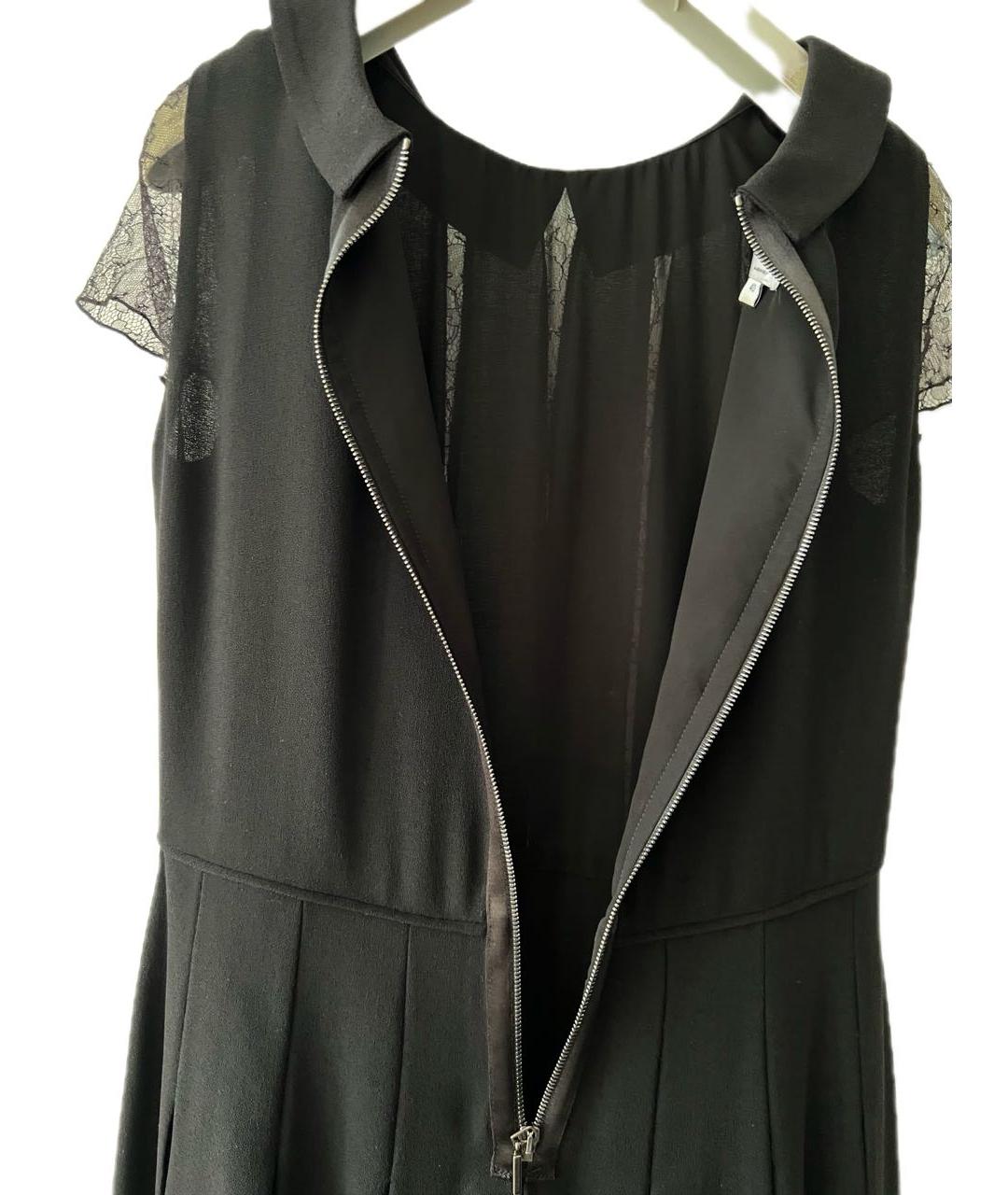 ARMANI COLLEZIONI Черное шерстяное коктейльное платье, фото 7