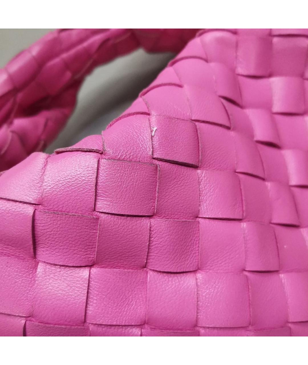 BOTTEGA VENETA Розовая кожаная сумка с короткими ручками, фото 6