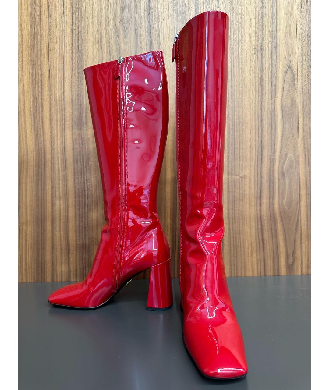 Prada red boots online