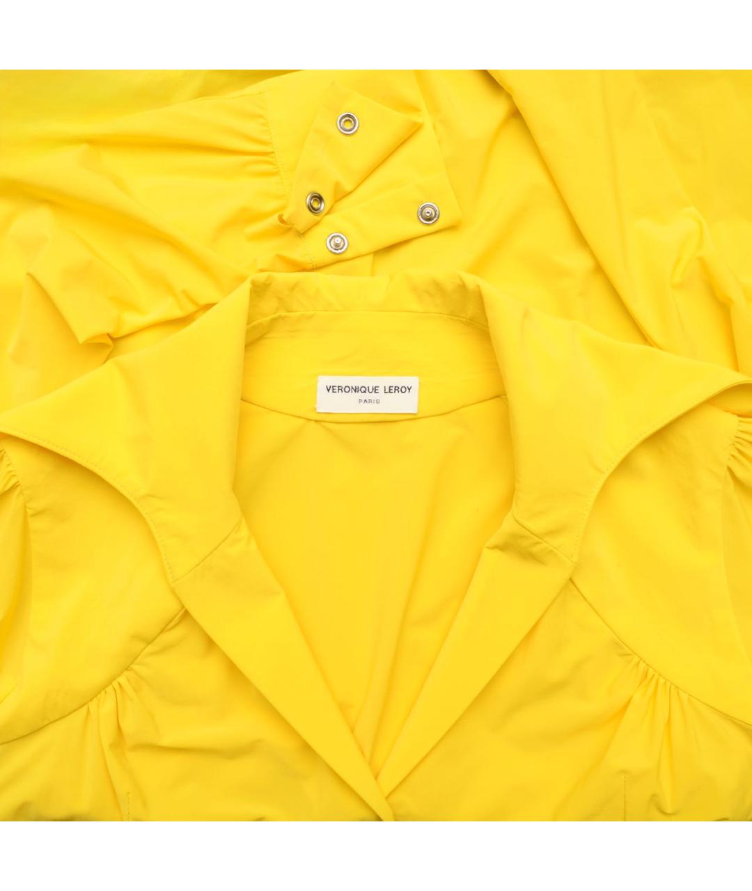VERONIQUE LEROY Желтая синтетическая блузы, фото 4