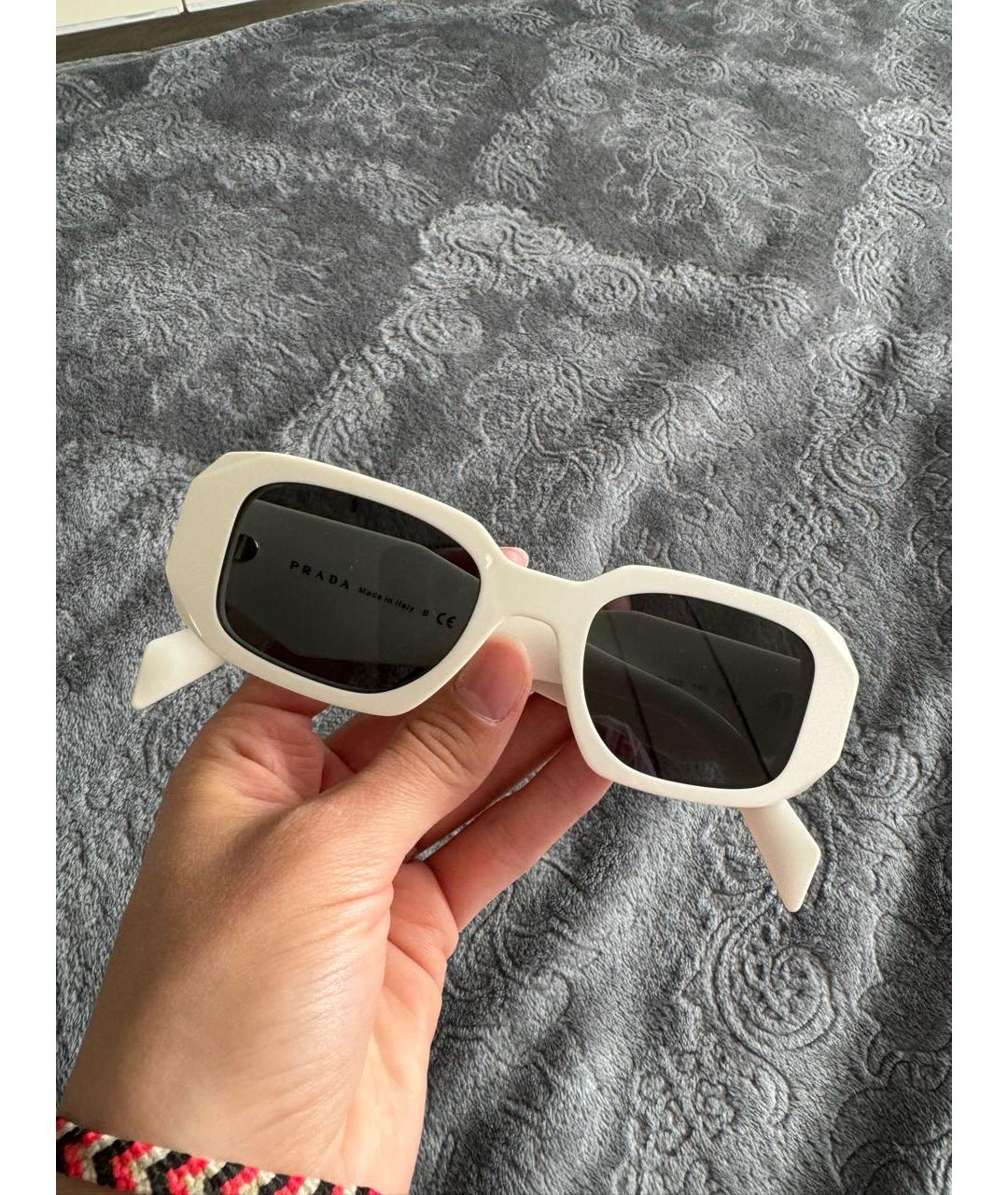 PRADA Белые солнцезащитные очки, фото 5