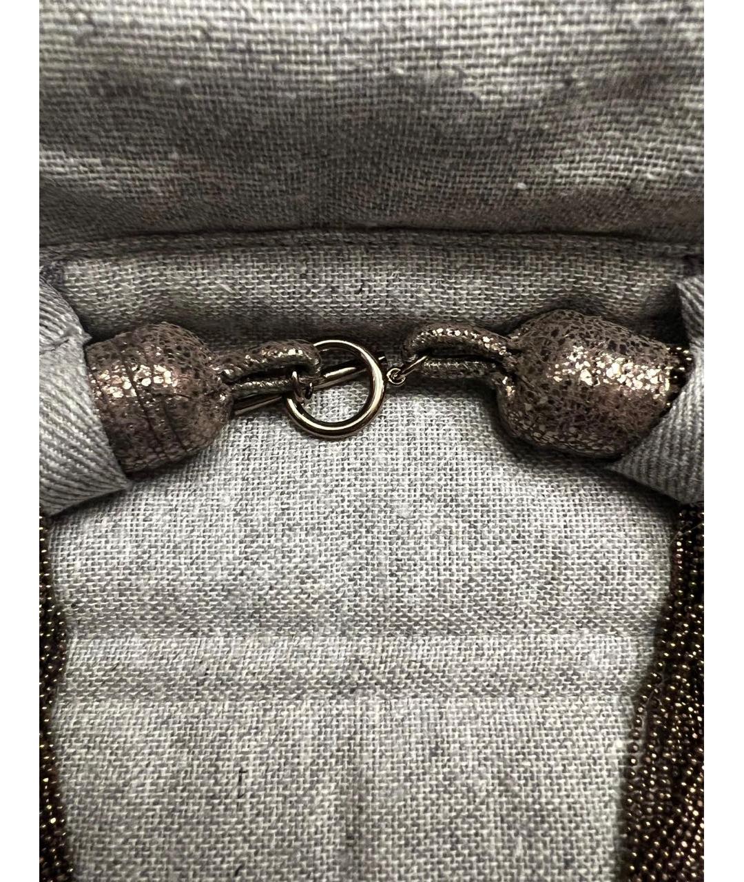 BRUNELLO CUCINELLI Коричневое колье из бисера, фото 3