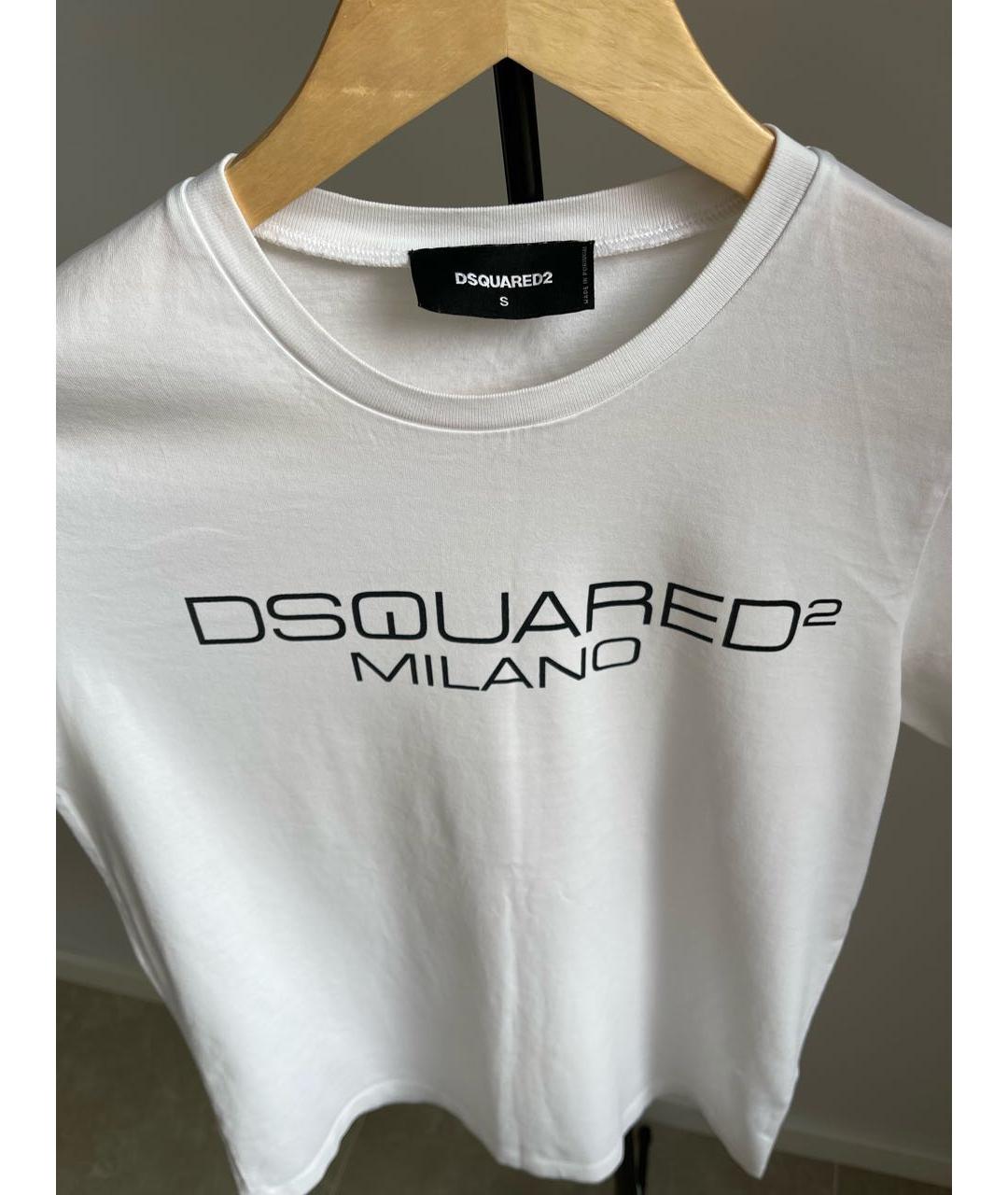 DSQUARED2 Белая хлопковая футболка, фото 3