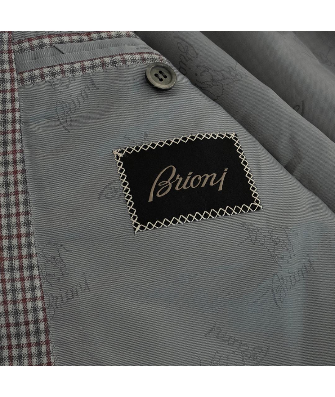 BRIONI Серый шерстяной пиджак, фото 6