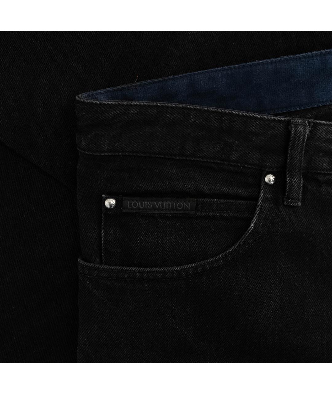 LOUIS VUITTON PRE-OWNED Черные хлопковые прямые джинсы, фото 5