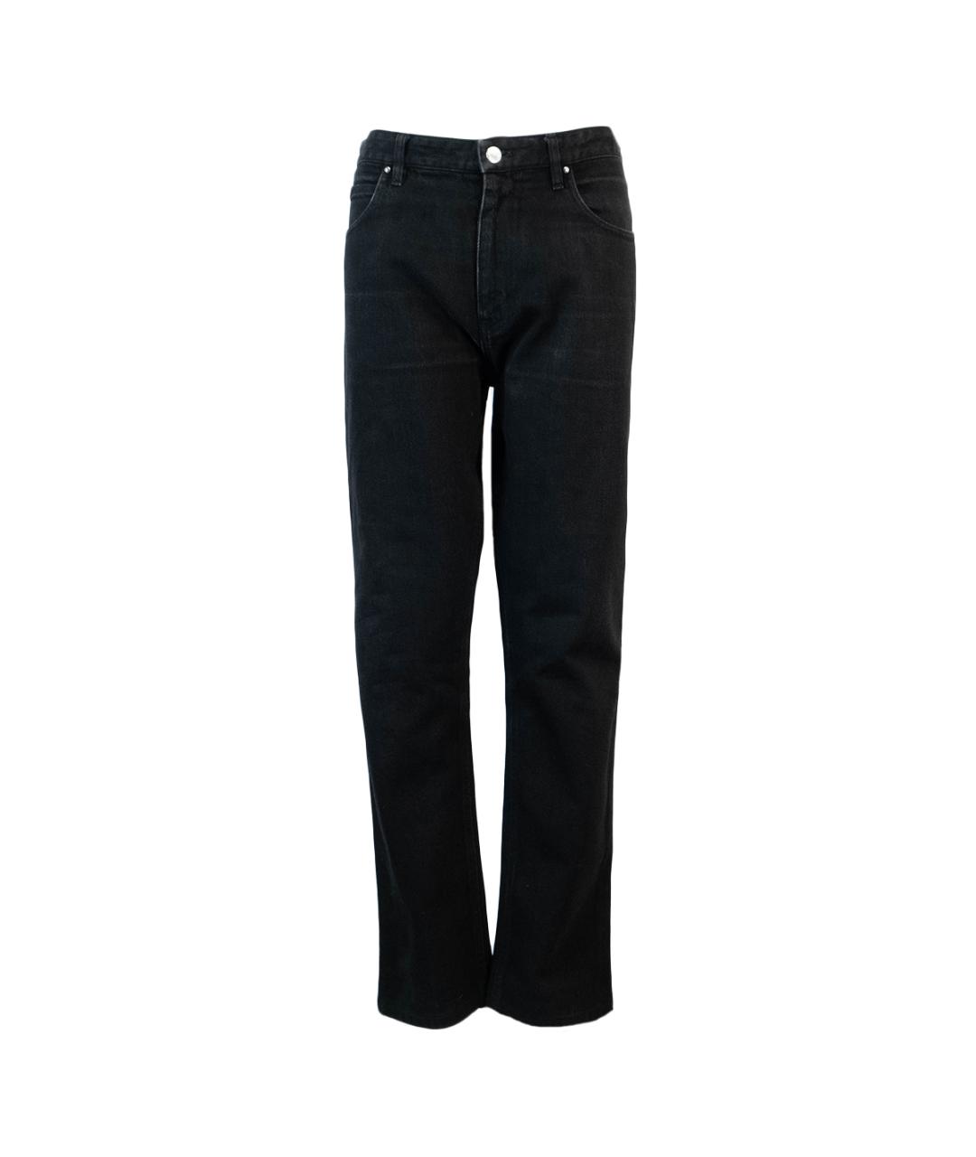 LOUIS VUITTON PRE-OWNED Черные хлопковые прямые джинсы, фото 1