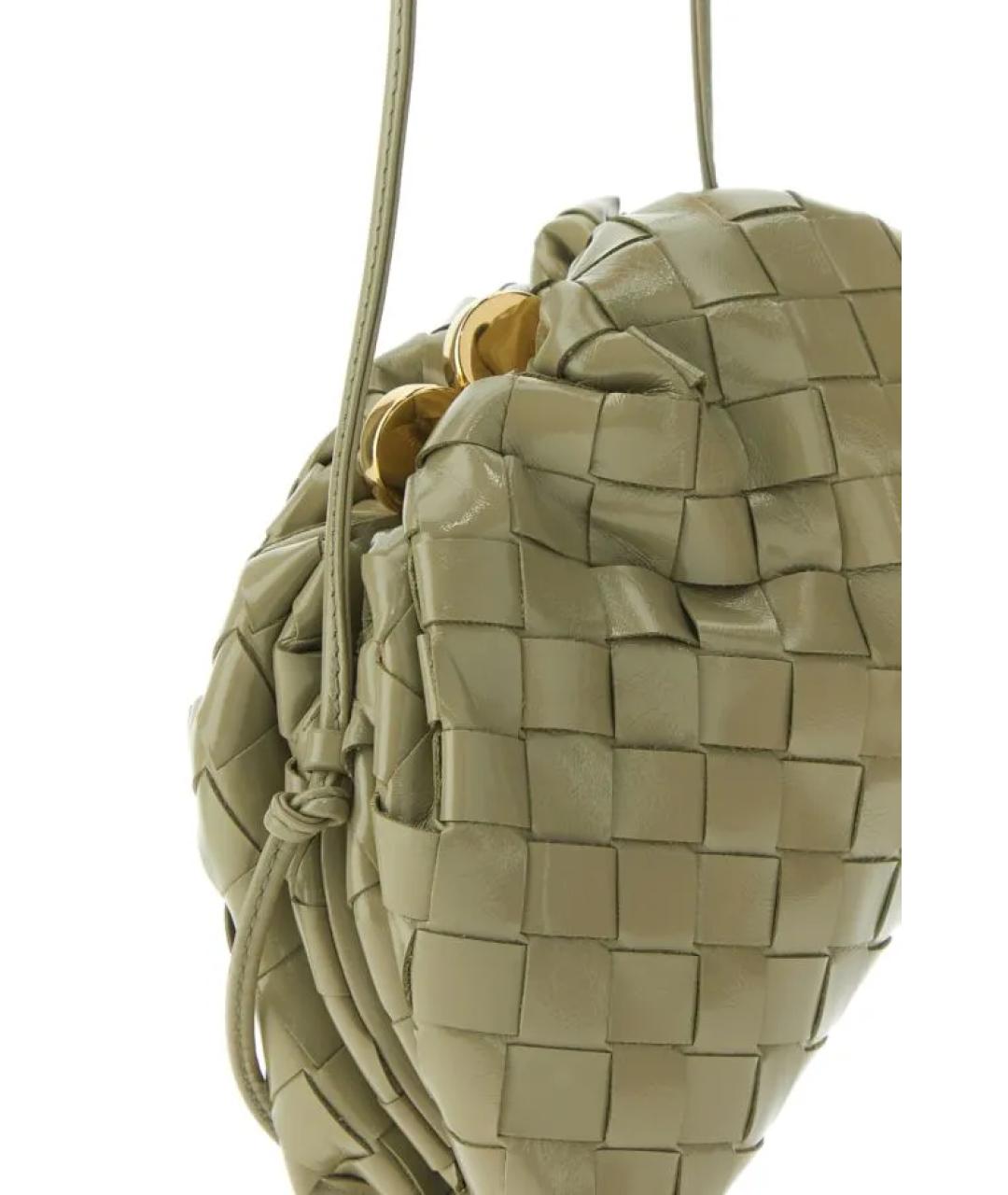 BOTTEGA VENETA Зеленая кожаная сумка через плечо, фото 4