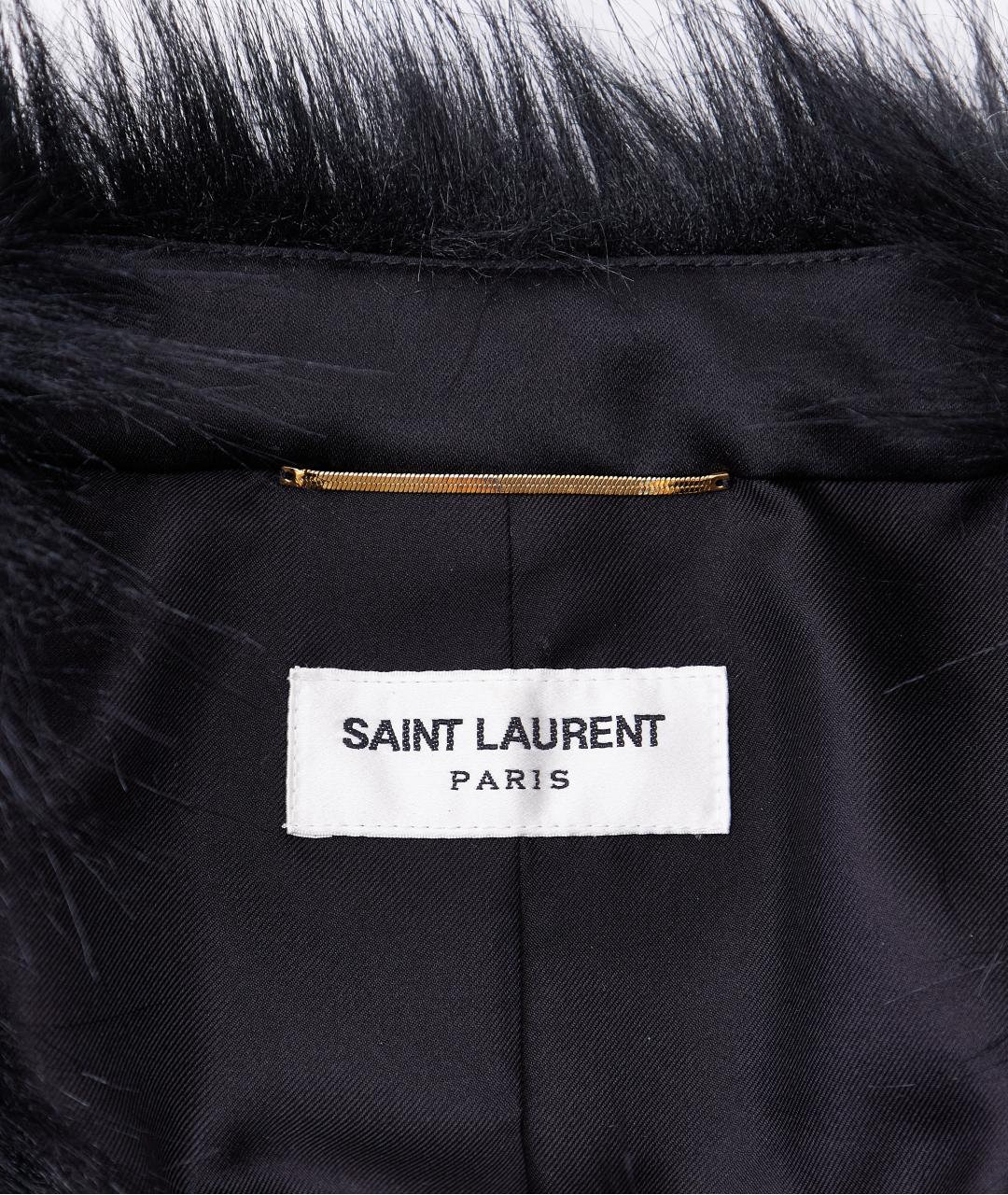 SAINT LAURENT Белая шуба, фото 3