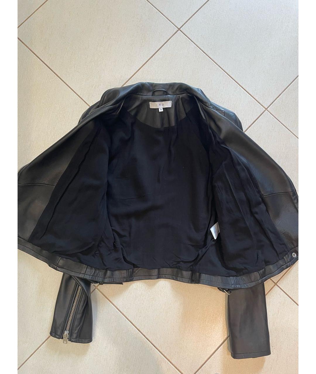 IRO Черная кожаная куртка, фото 3