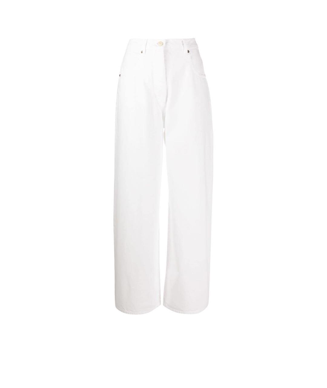 JACQUEMUS Белые хлопковые прямые джинсы, фото 1