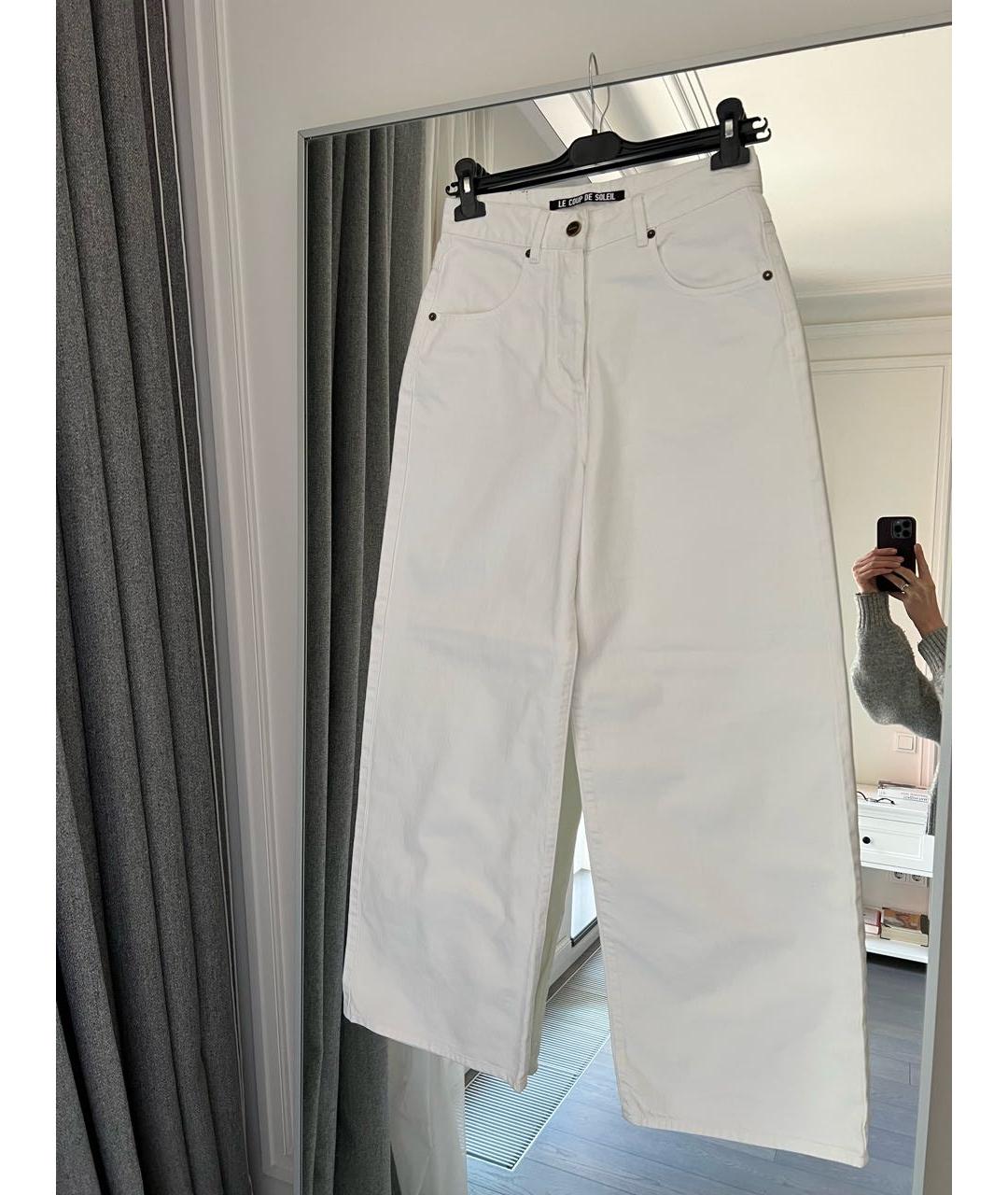 JACQUEMUS Белые хлопковые прямые джинсы, фото 8