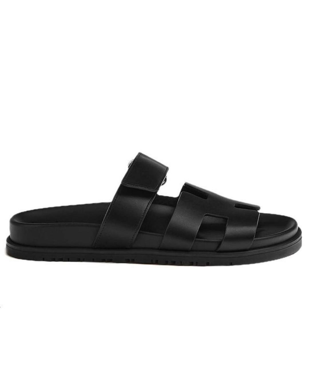 HERMES PRE-OWNED Черные кожаные сандалии, фото 1