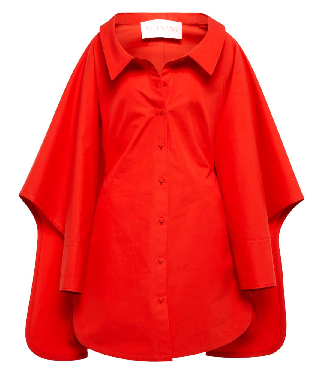 VALENTINO Красное хлопковое повседневное платье, фото 1
