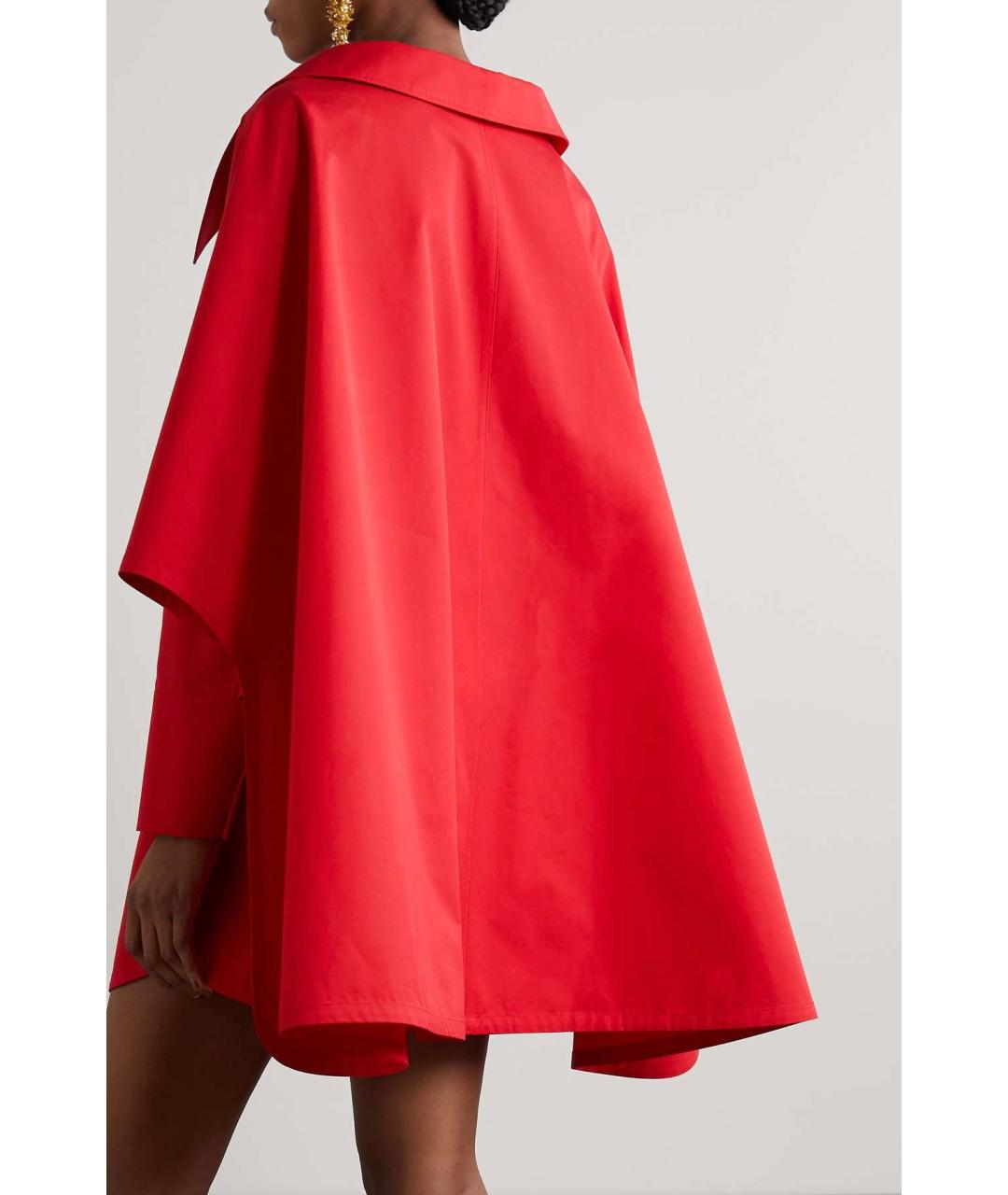 VALENTINO Красное хлопковое повседневное платье, фото 9