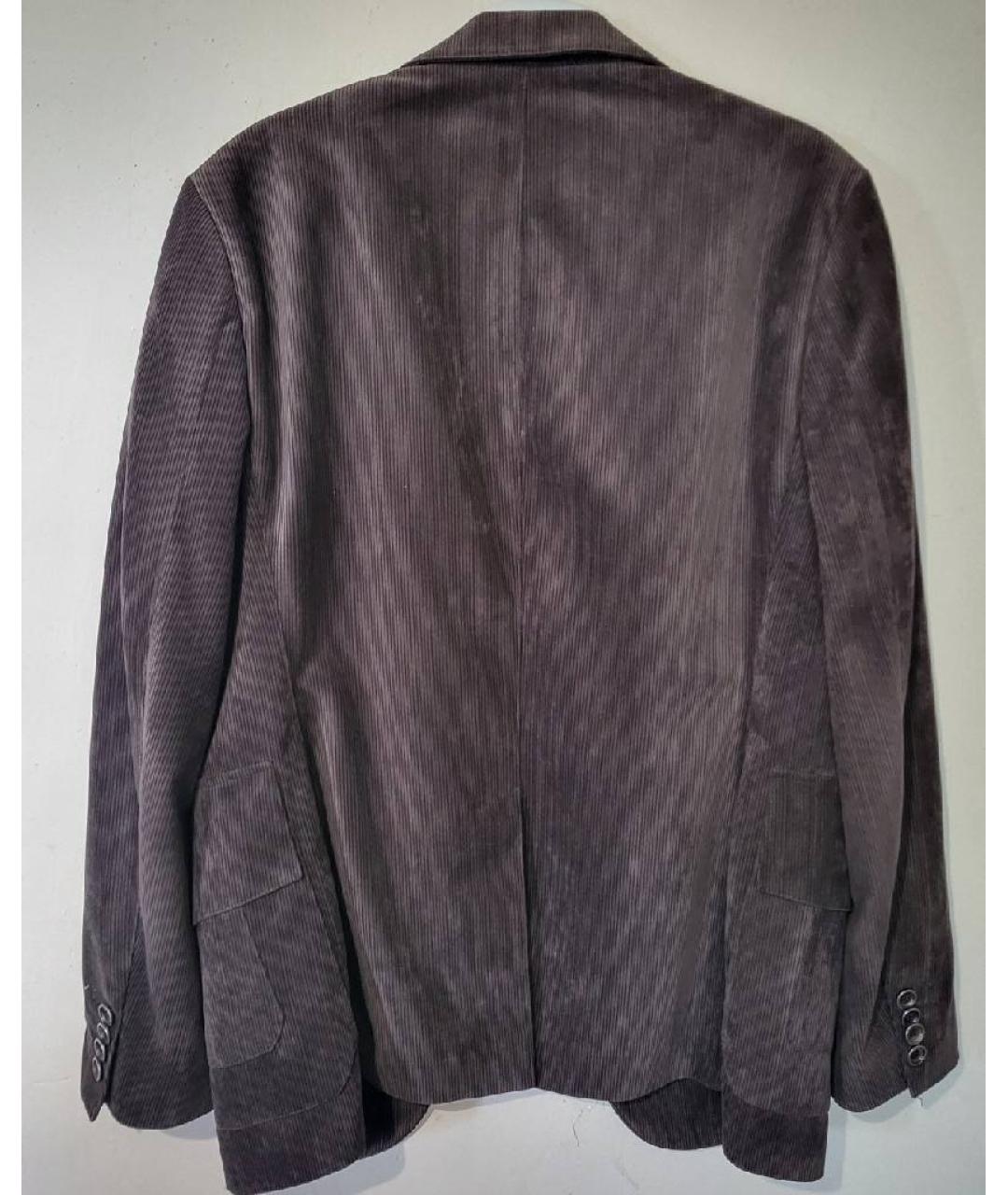 ARMANI COLLEZIONI Коричневый хлопковый пиджак, фото 2