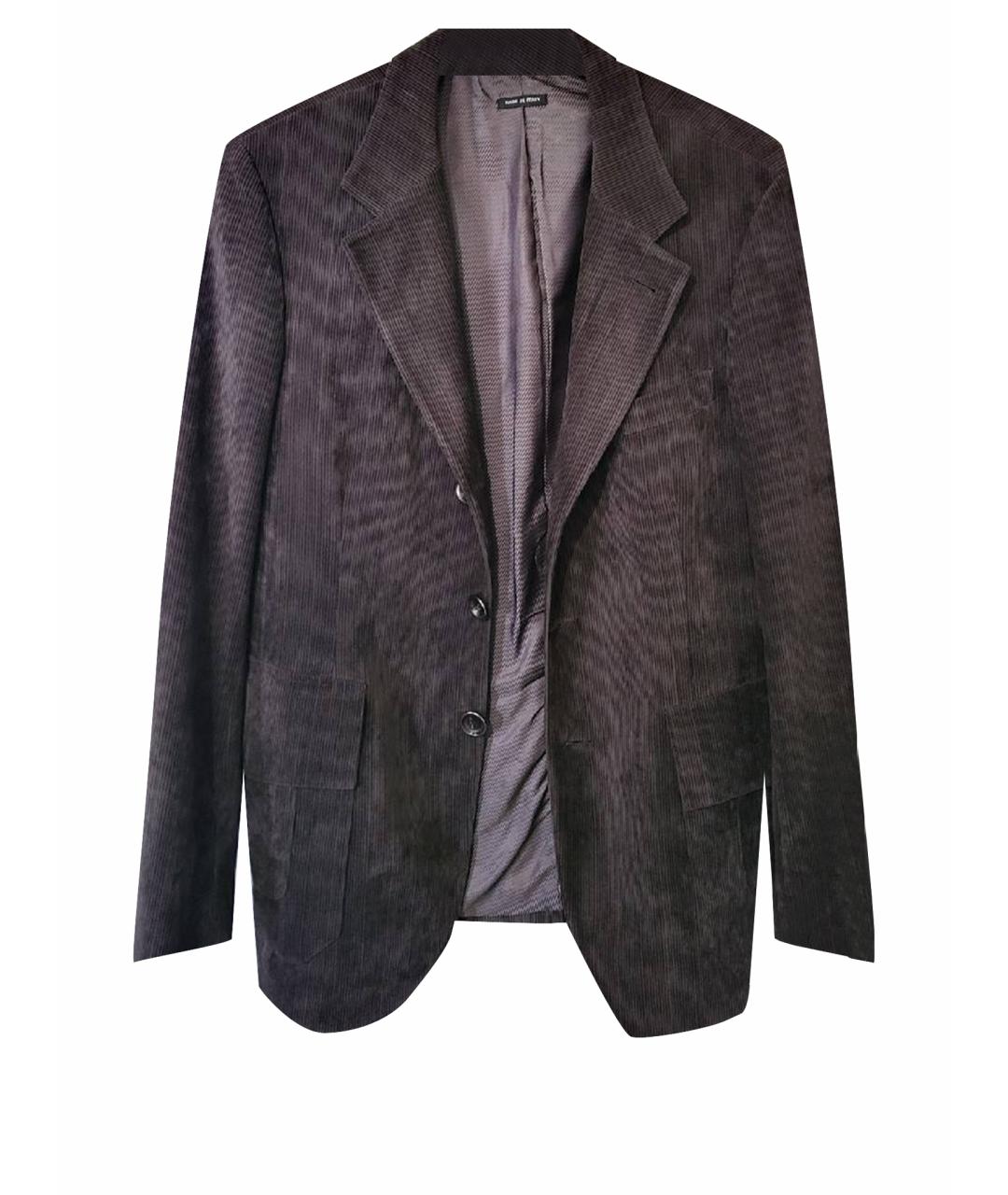 ARMANI COLLEZIONI Коричневый хлопковый пиджак, фото 1