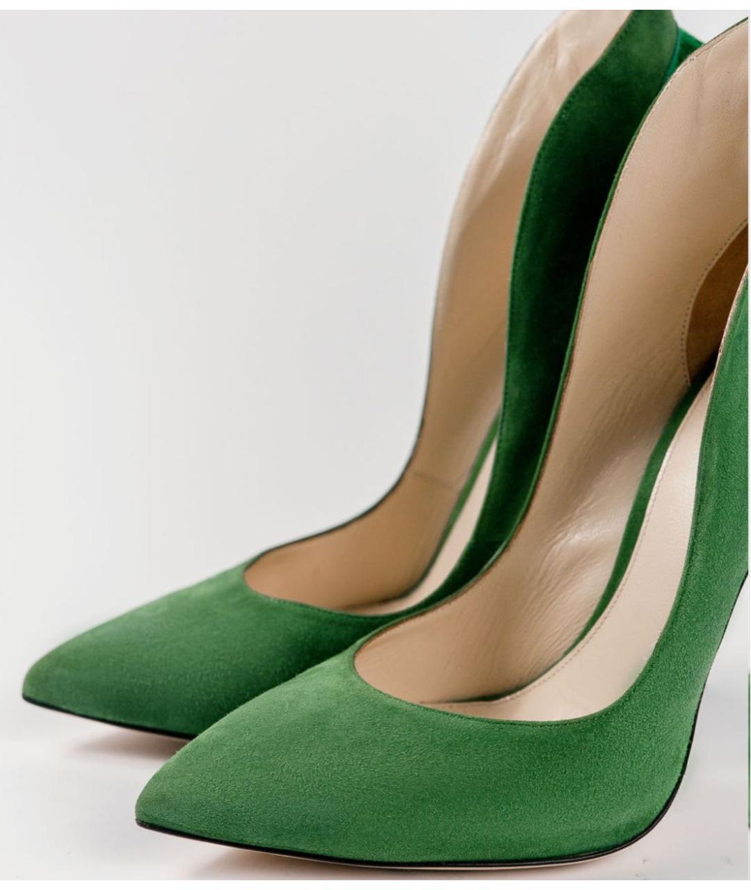 ALEKSANDER SIRADEKIAN Зеленые замшевые туфли, фото 3