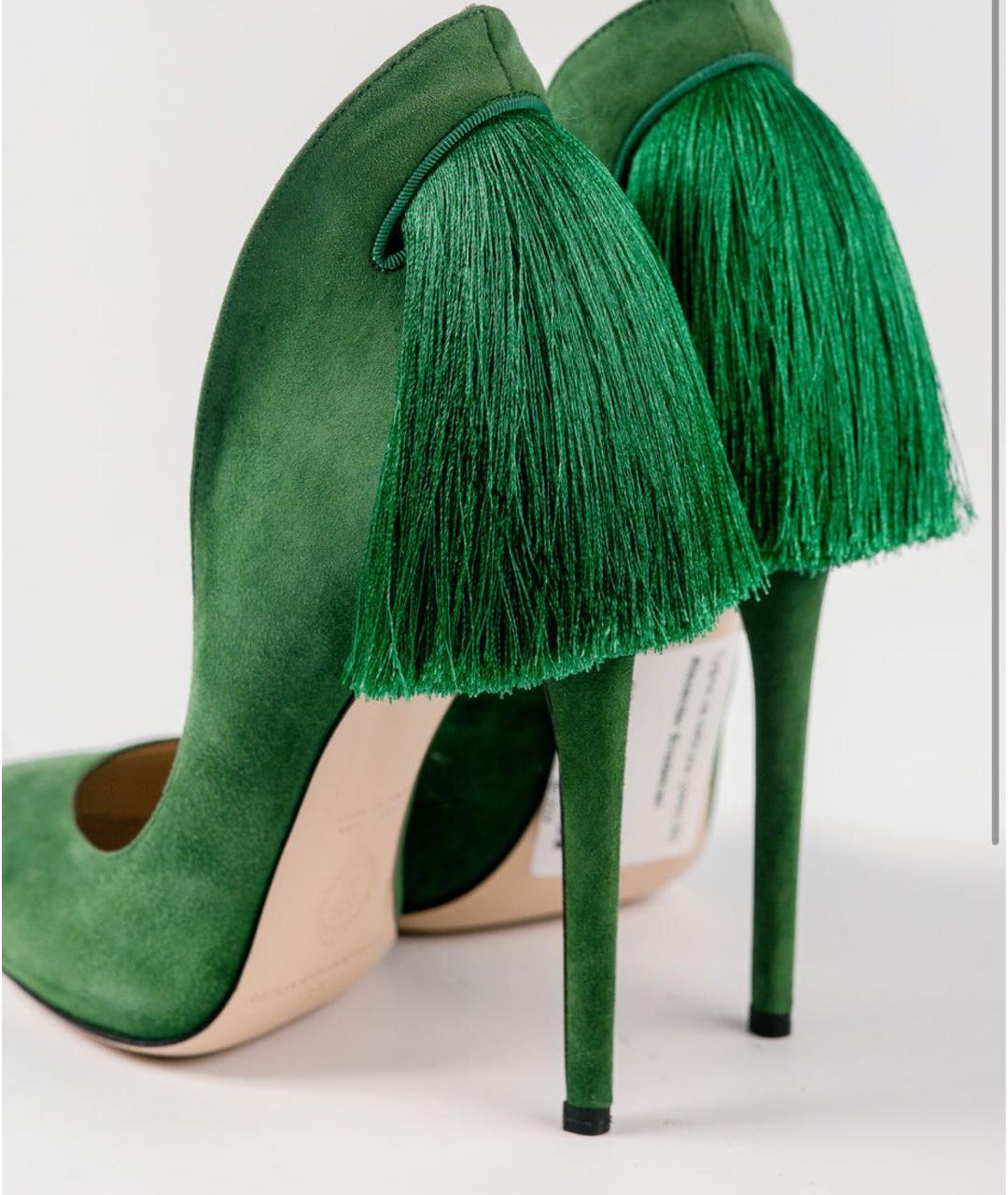 ALEKSANDER SIRADEKIAN Зеленые замшевые туфли, фото 5
