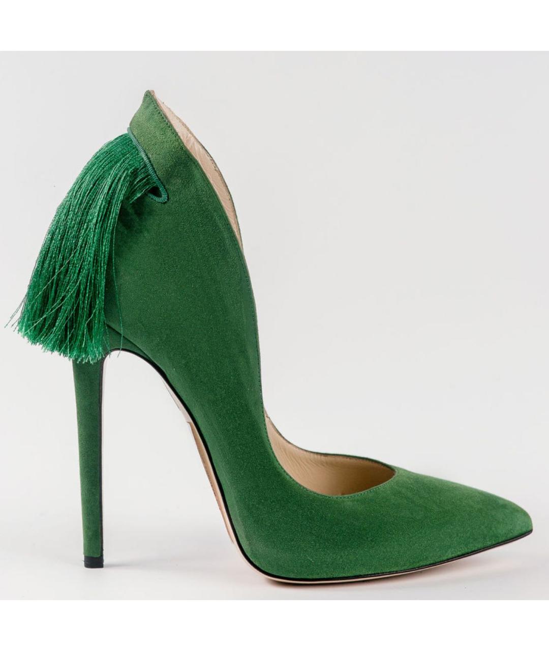 ALEKSANDER SIRADEKIAN Зеленые замшевые туфли, фото 7