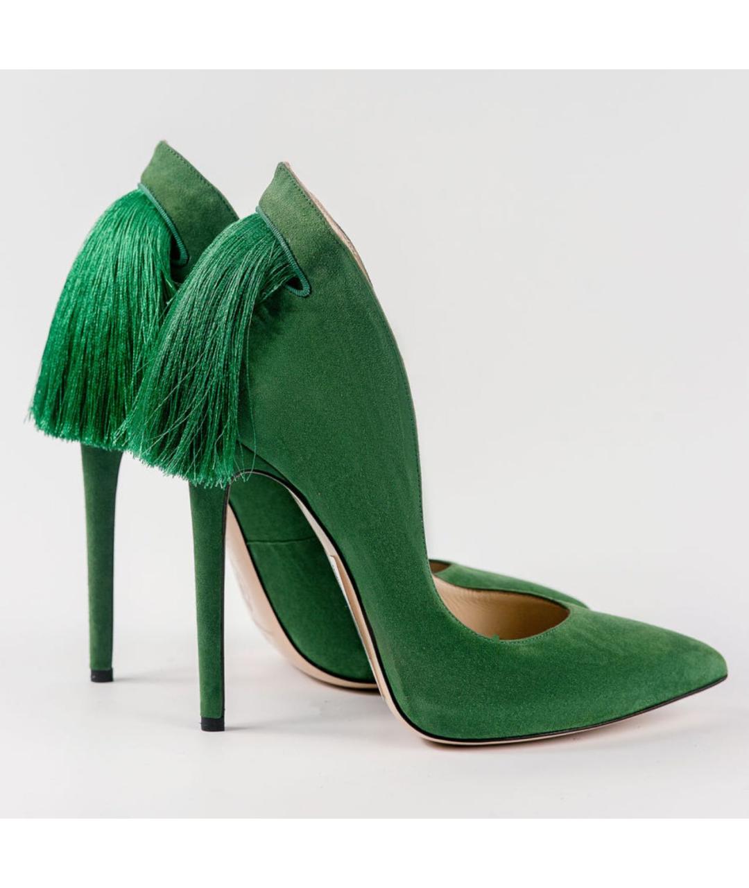 ALEKSANDER SIRADEKIAN Зеленые замшевые туфли, фото 6