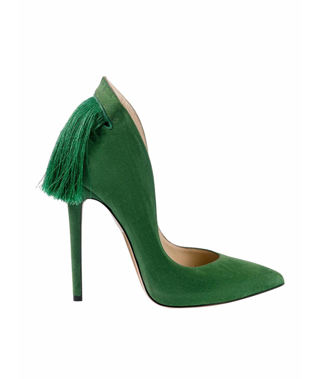 ALEKSANDER SIRADEKIAN Зеленые замшевые туфли, фото 1