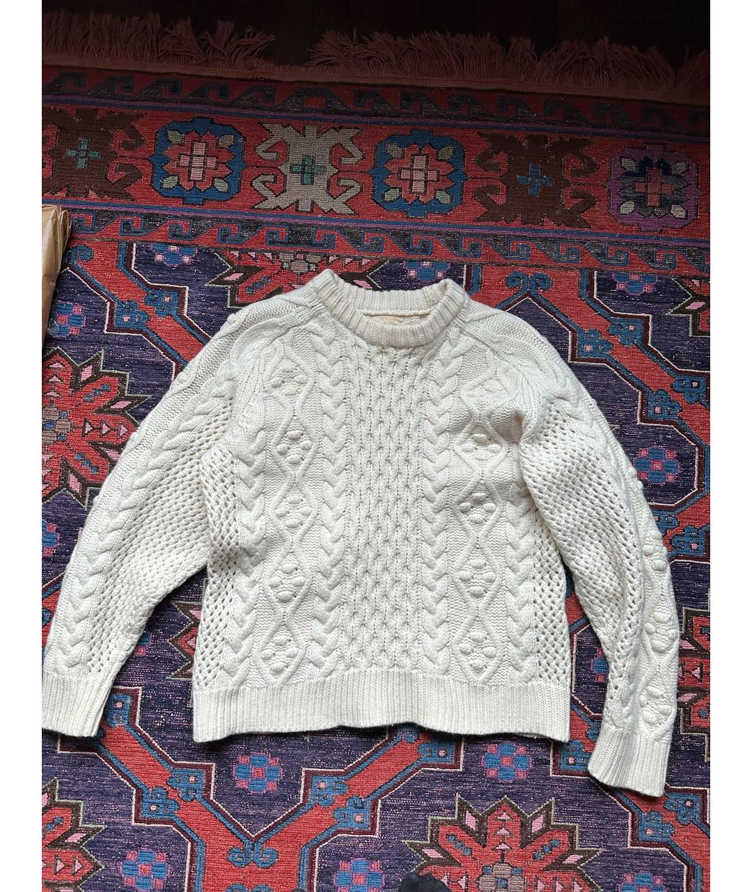LOULOU STUDIO Белый шелковый джемпер / свитер, фото 4