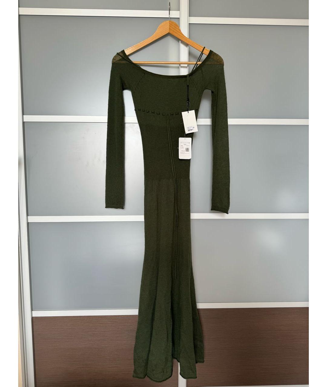 JACQUEMUS Зеленые кашемировое платье, фото 2