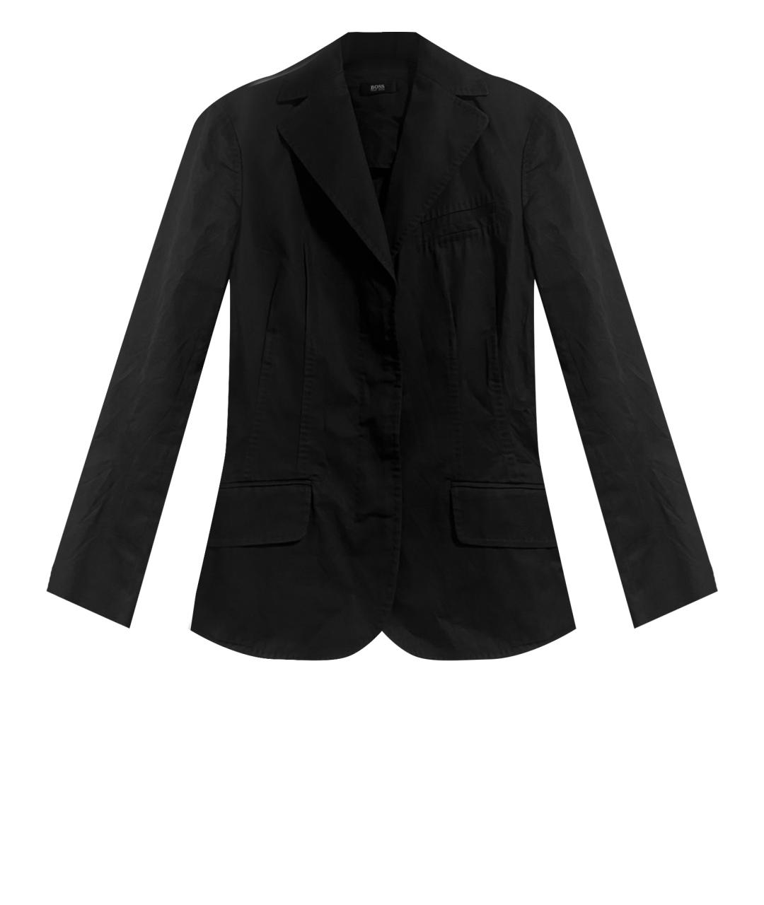 HUGO BOSS Черный хлопковый жакет/пиджак, фото 1