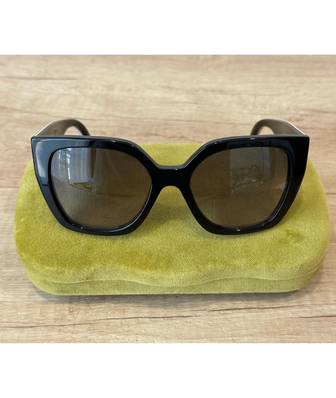 GUCCI Черные пластиковые солнцезащитные очки, фото 9