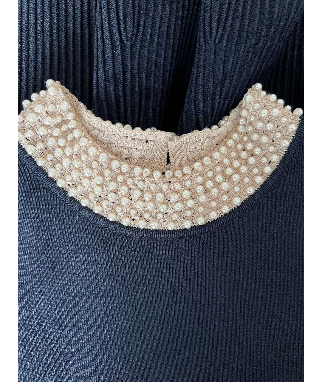 SANDRO Темно-синее вискозное повседневное платье, фото 4