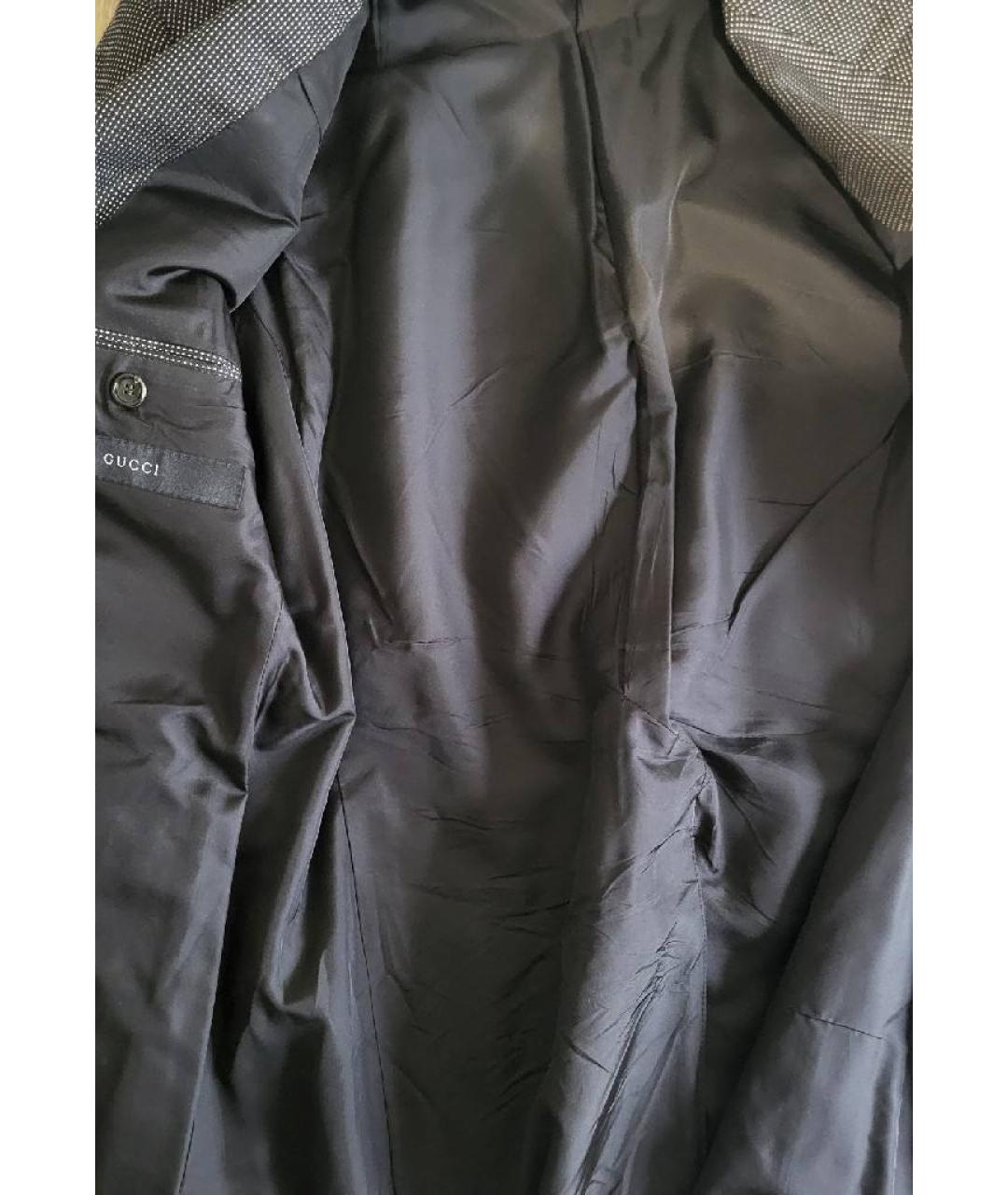 GUCCI Антрацитовый хлопковый пиджак, фото 3