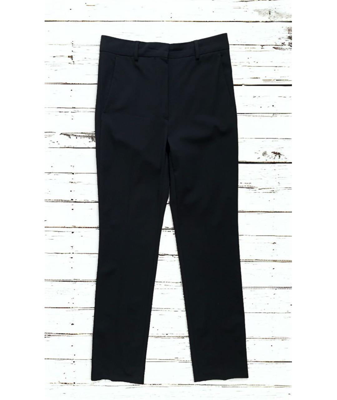 SPORTMAX Черные шерстяные прямые брюки, фото 5