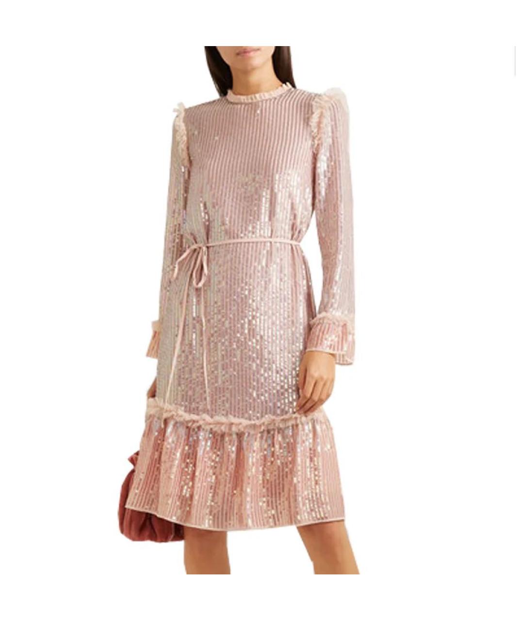 NEEDLE & THREAD Розовое вечернее платье, фото 2