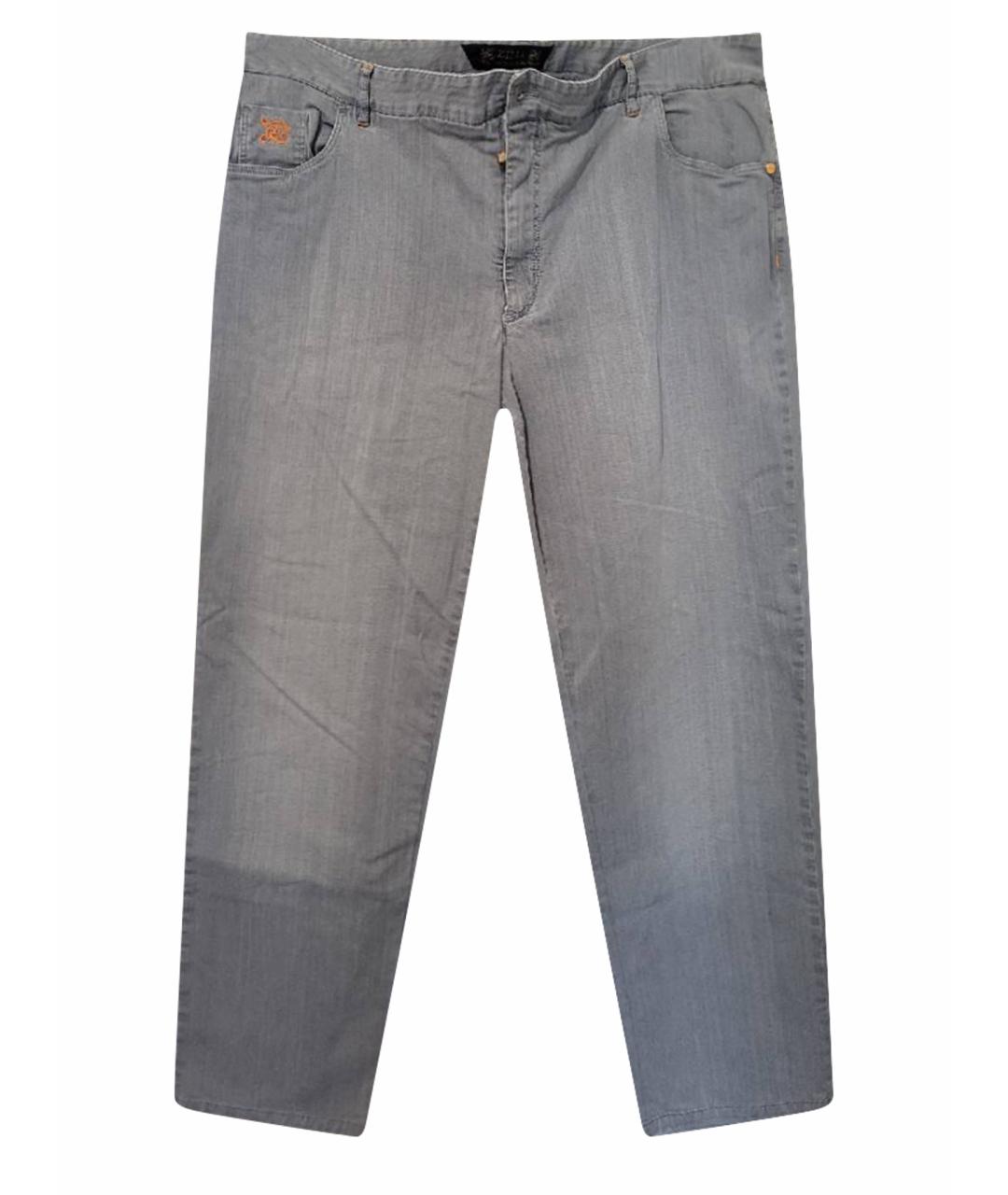 ZILLI Бежевые хлопковые прямые джинсы, фото 1