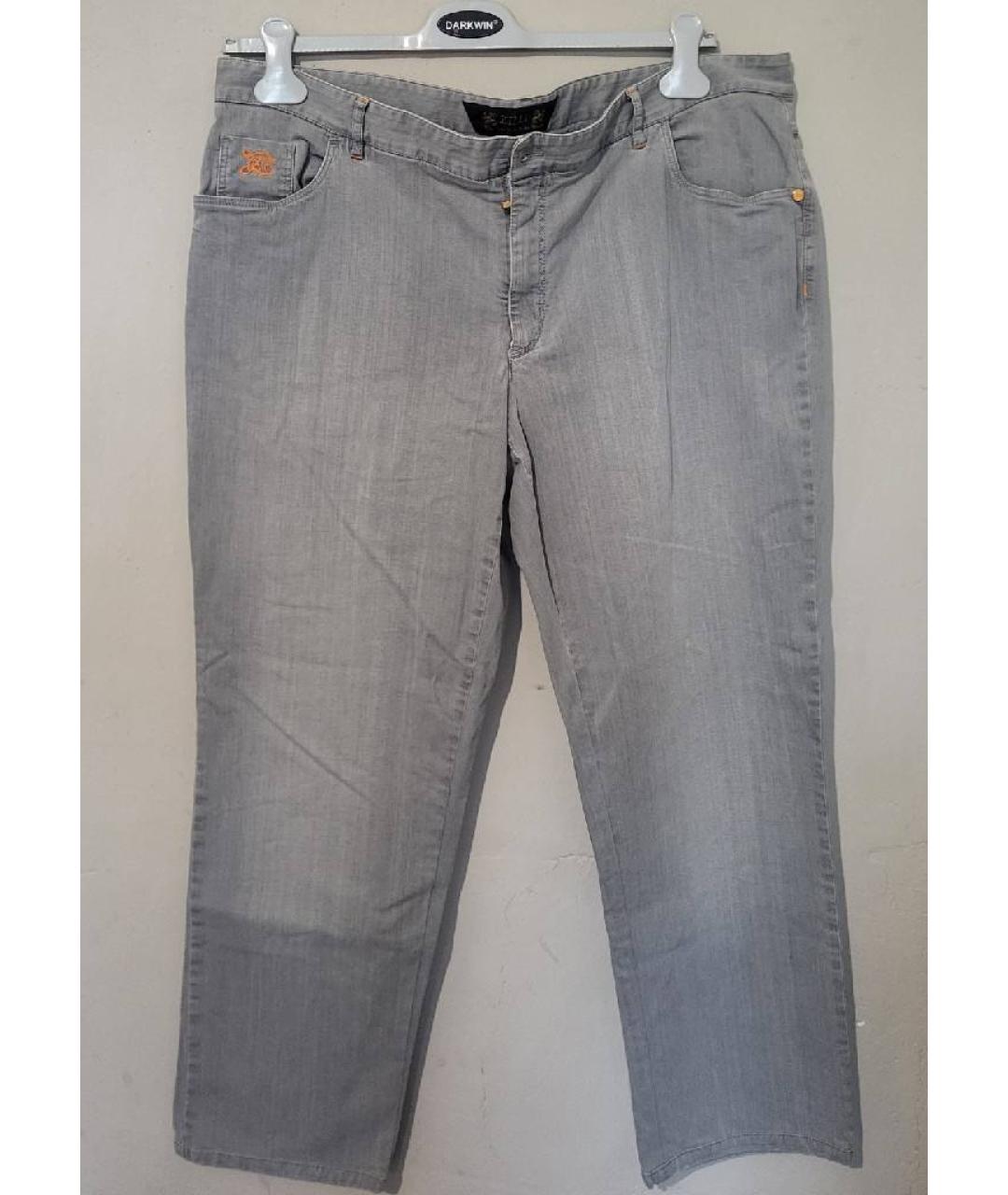 ZILLI Бежевые хлопковые прямые джинсы, фото 6