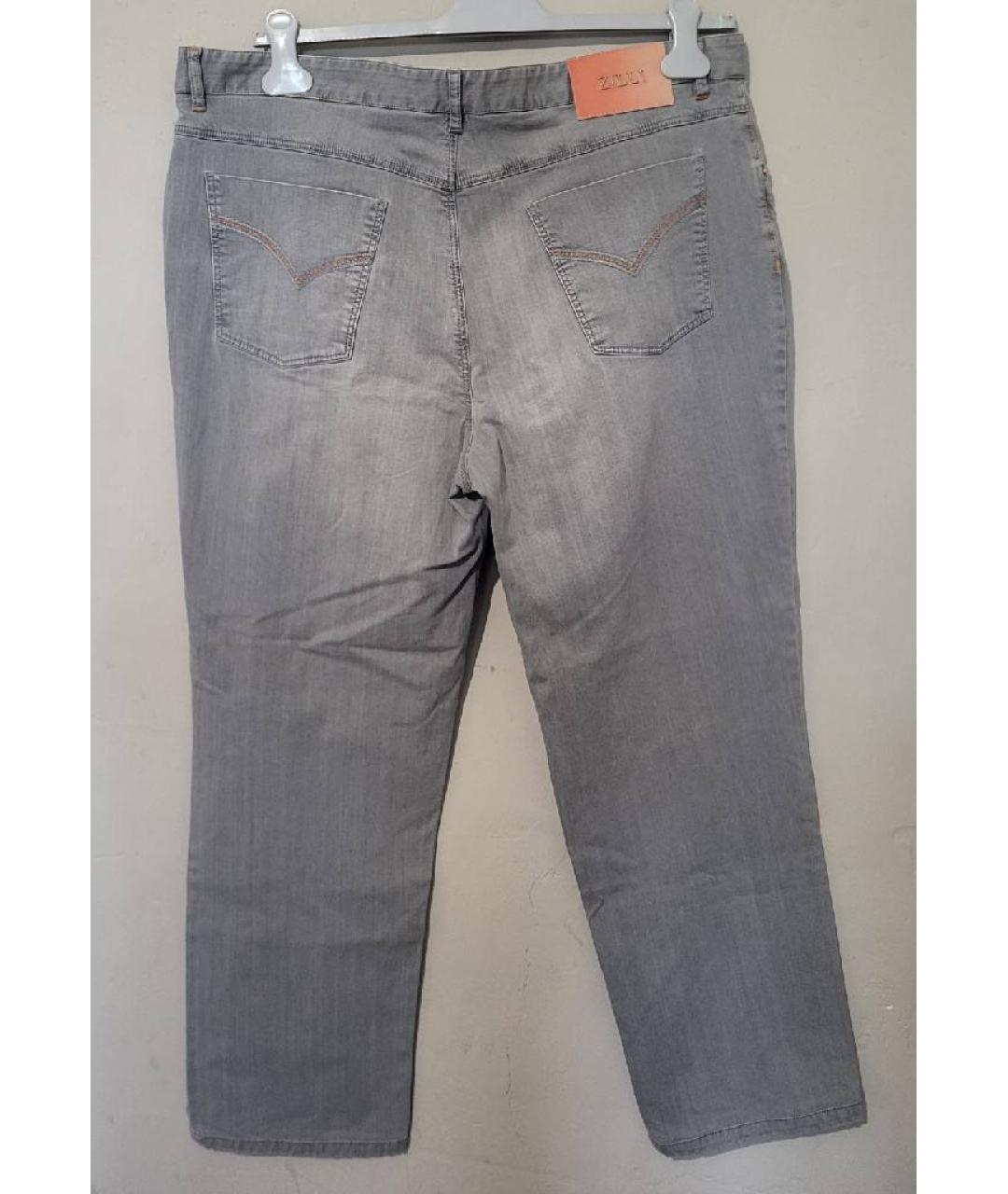ZILLI Бежевые хлопковые прямые джинсы, фото 2