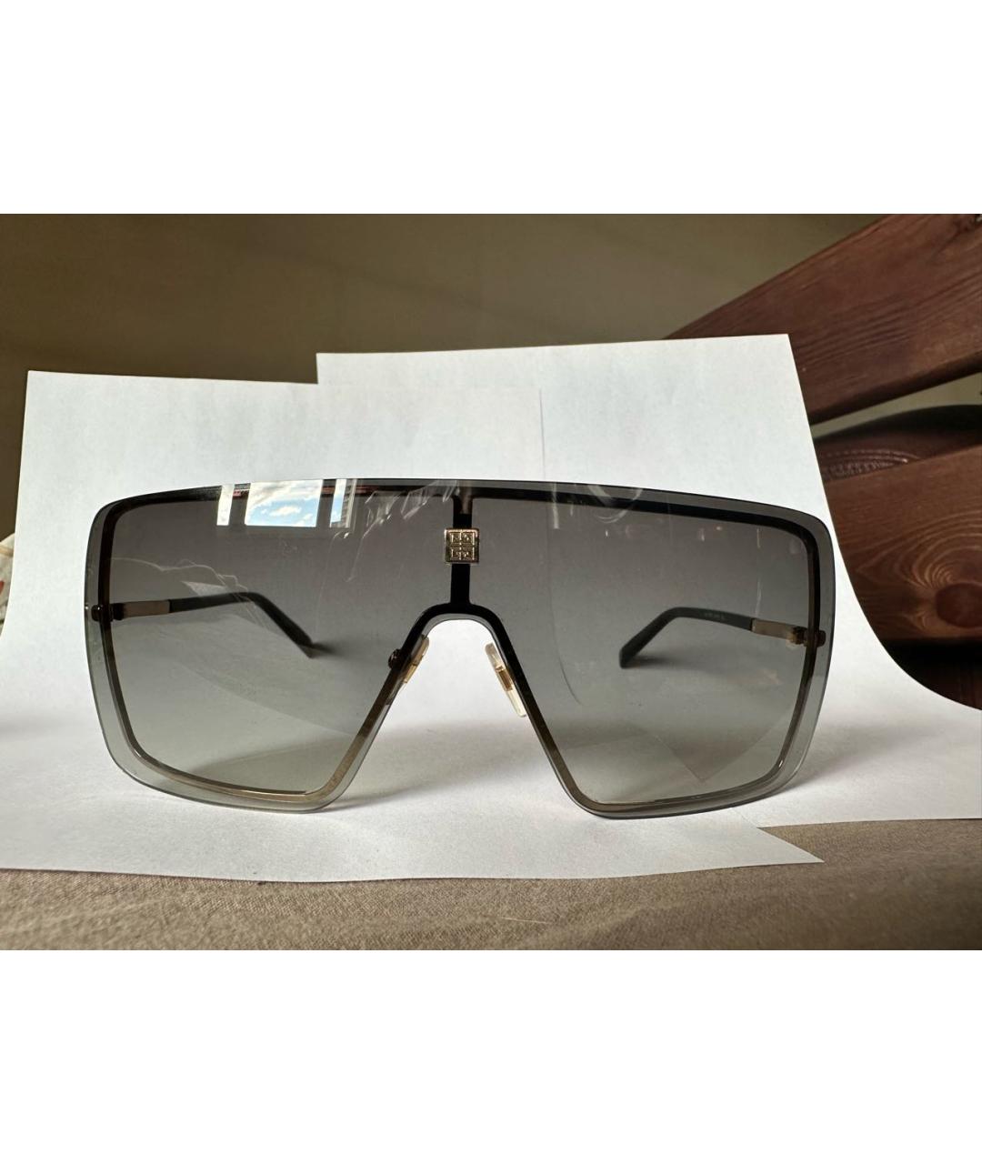 GIVENCHY Антрацитовые металлические солнцезащитные очки, фото 7