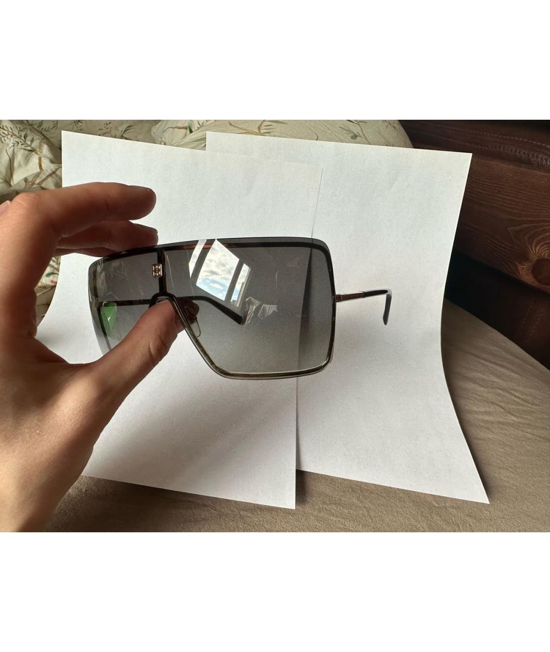 GIVENCHY Антрацитовые металлические солнцезащитные очки, фото 2