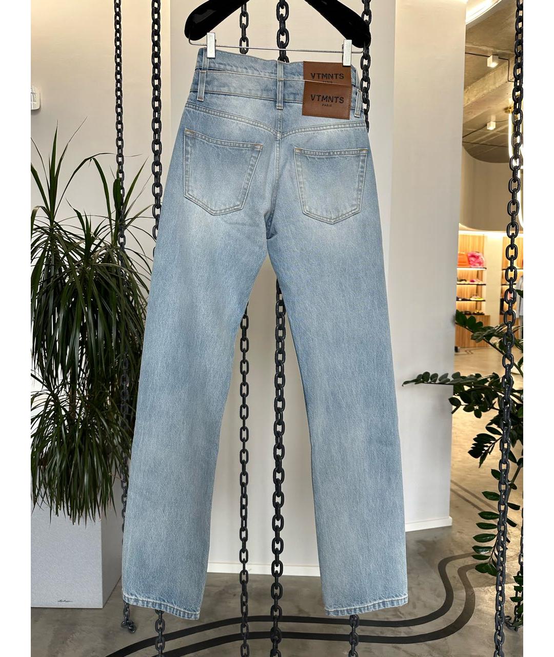 VTMNTS Голубые хлопковые прямые джинсы, фото 2