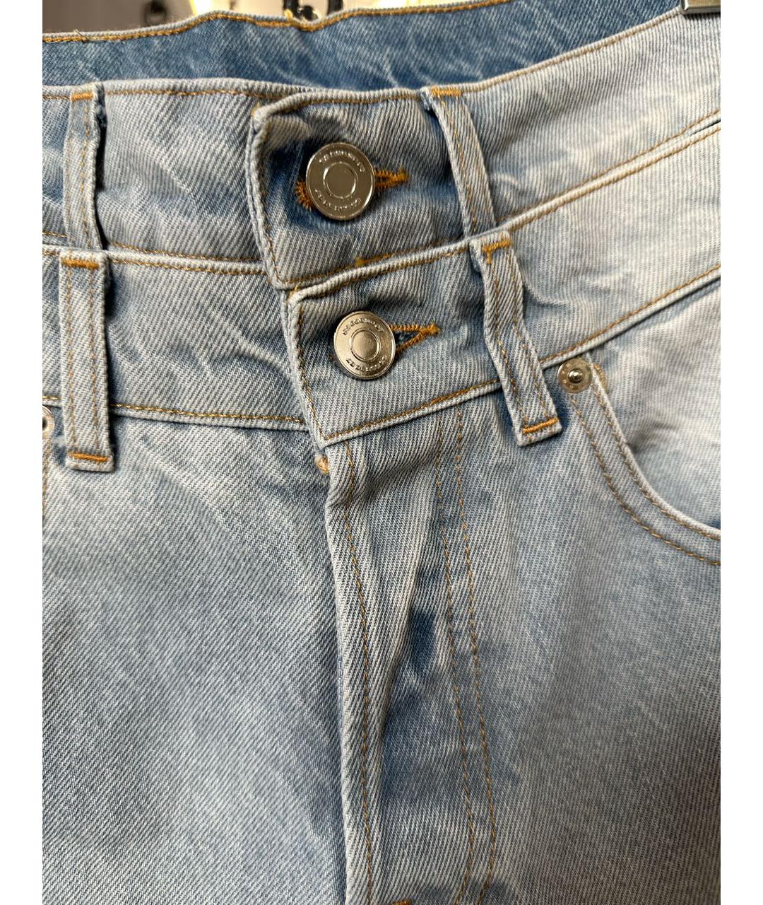 VTMNTS Голубые хлопковые прямые джинсы, фото 3