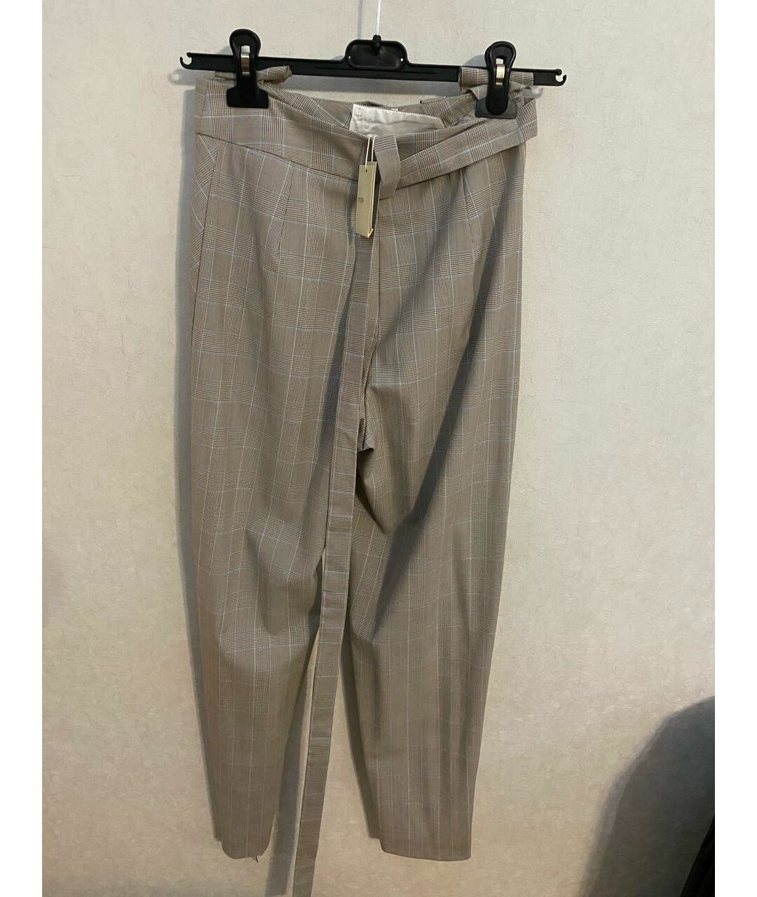 MAJE Бежевые полиэстеровые прямые брюки, фото 2