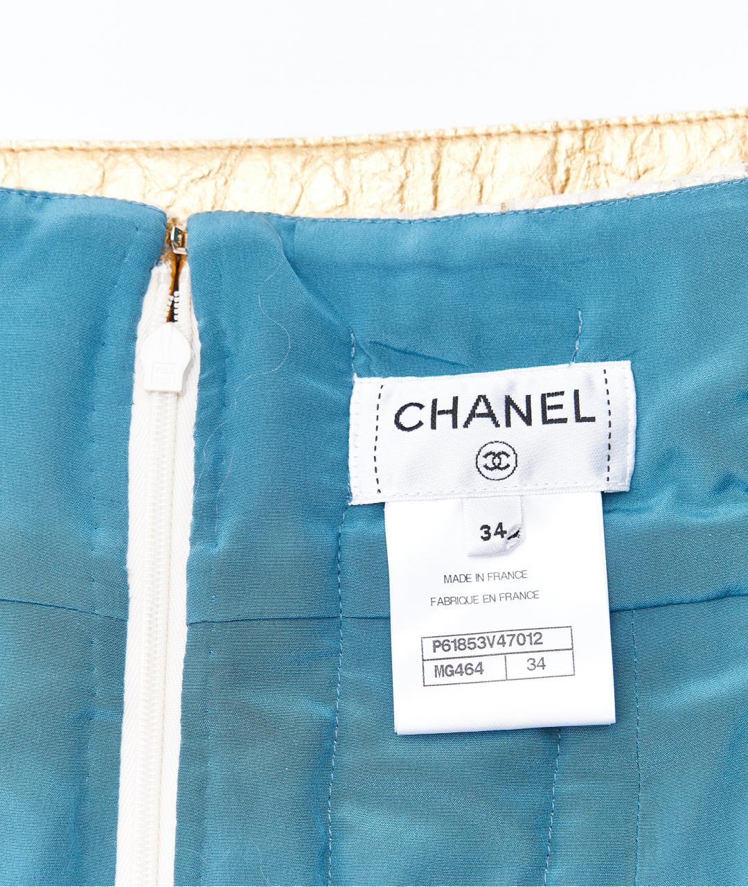 CHANEL PRE-OWNED Бежевая хлопковая юбка мини, фото 5