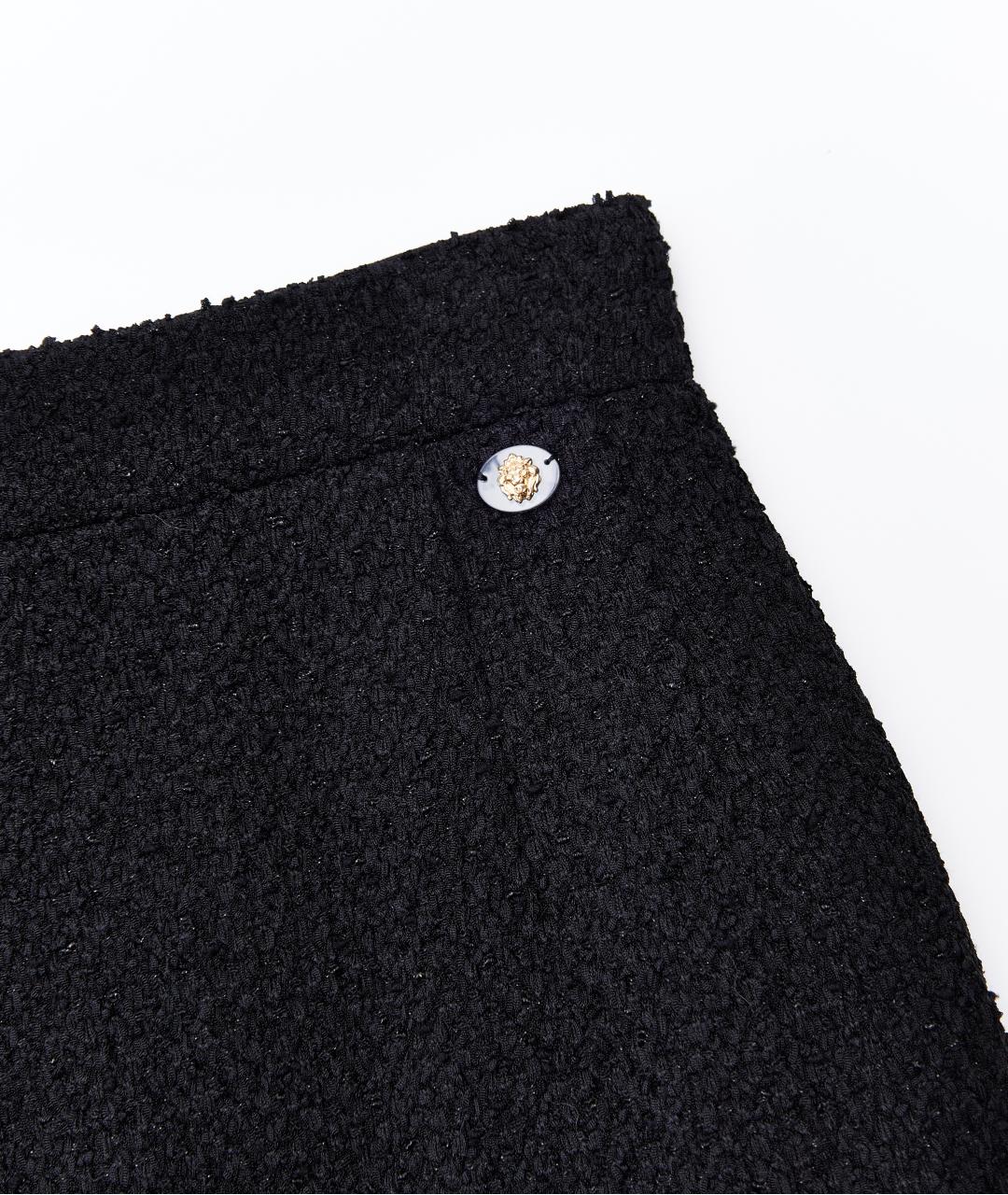 CHANEL PRE-OWNED Черная полиамидовая юбка миди, фото 3