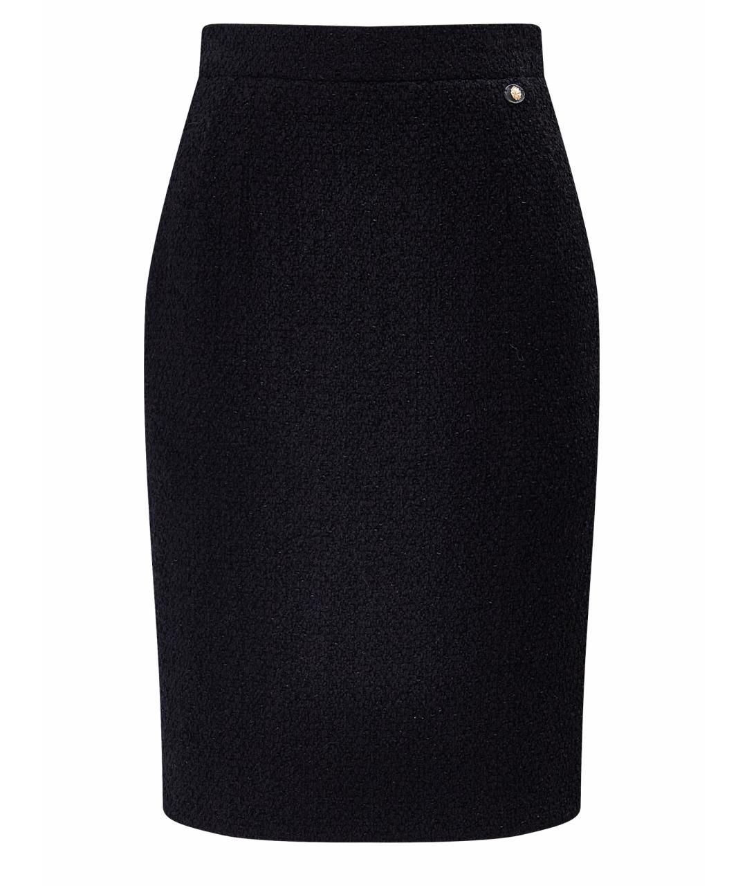 CHANEL PRE-OWNED Черная полиамидовая юбка миди, фото 1