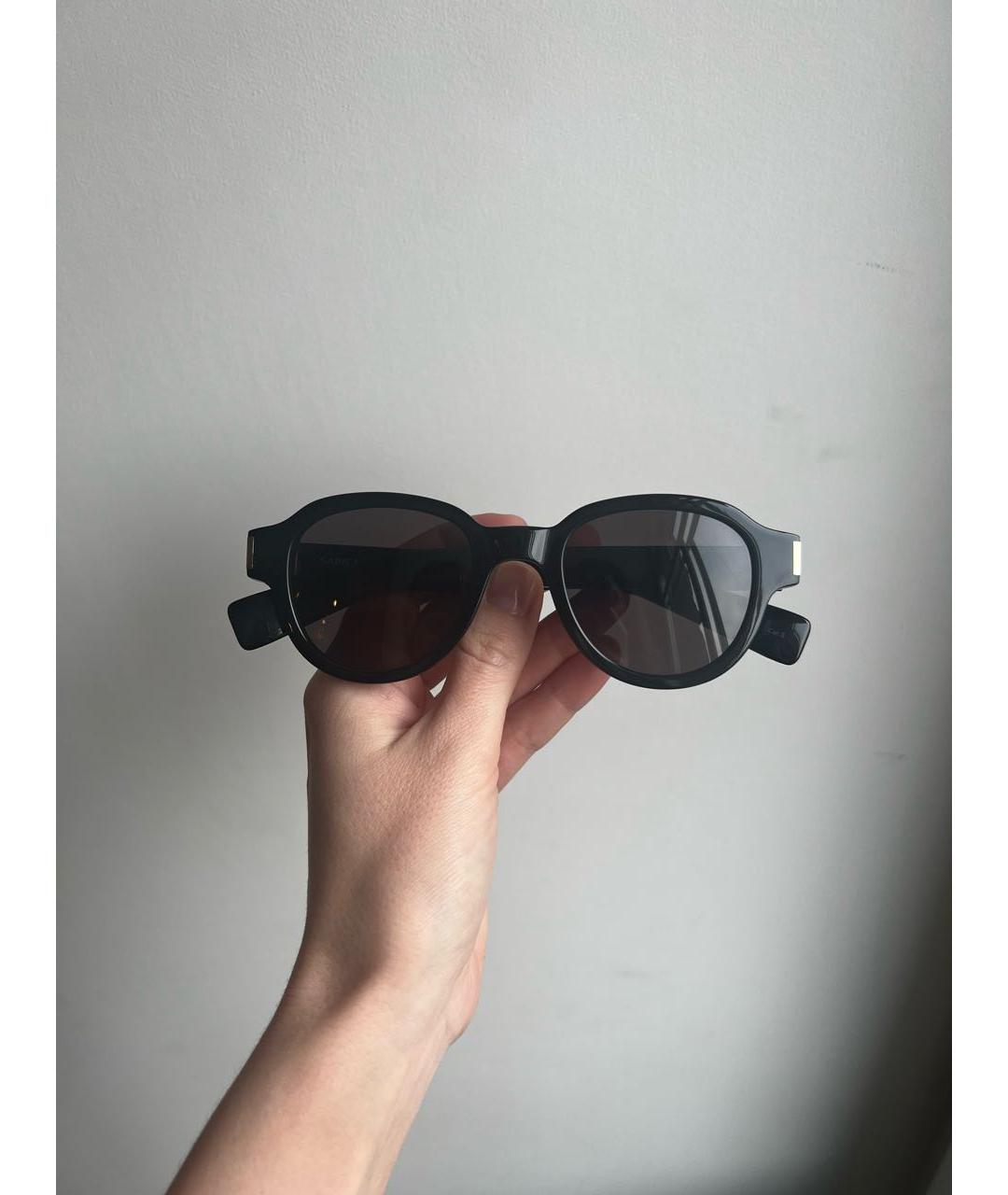 SAINT LAURENT Черные пластиковые солнцезащитные очки, фото 6