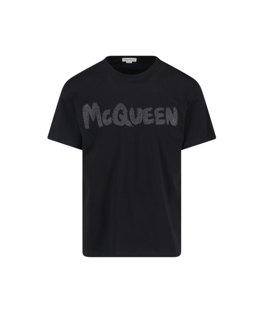 ALEXANDER MCQUEEN Черная футболка, фото 1