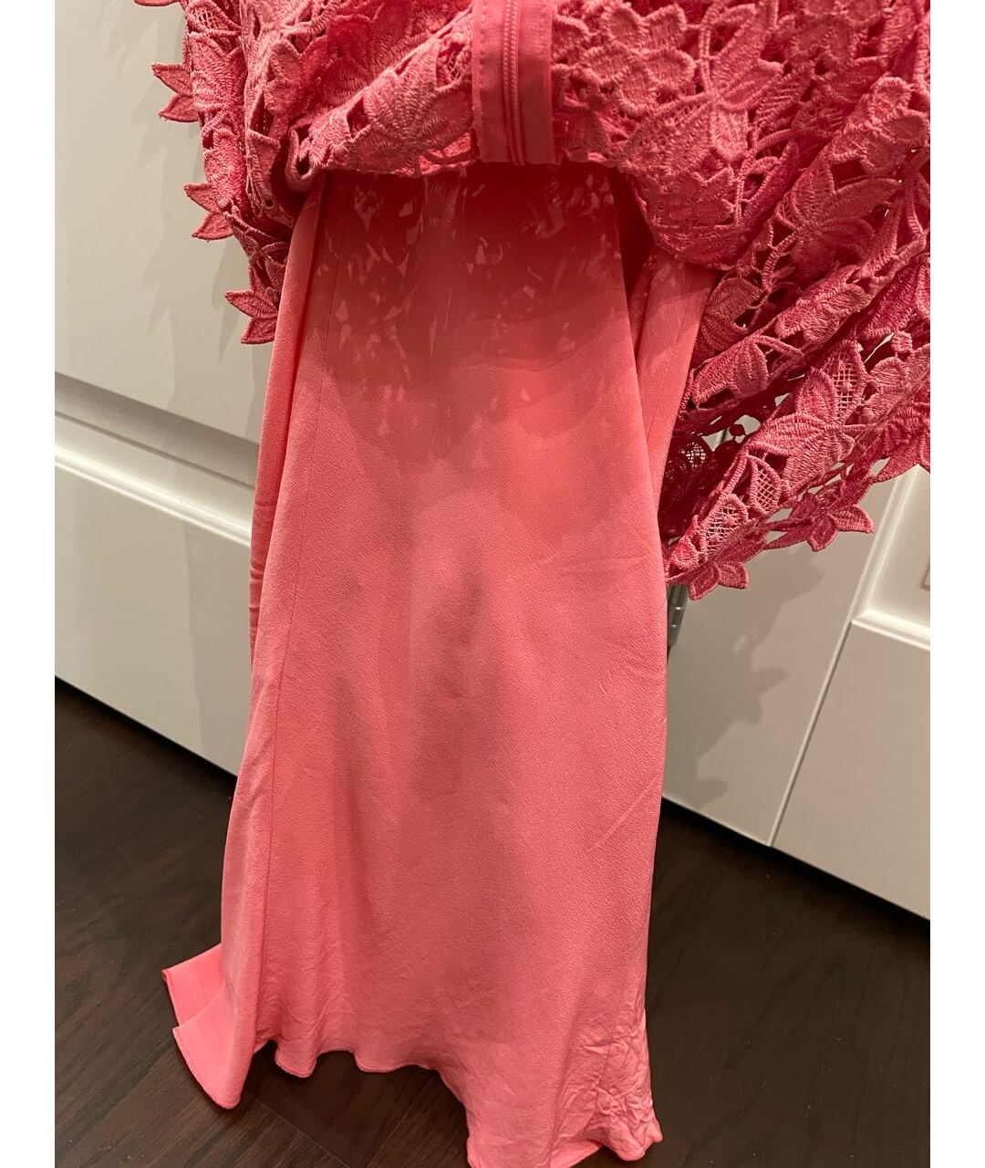 ERMANNO SCERVINO Розовое кружевное коктейльное платье, фото 3