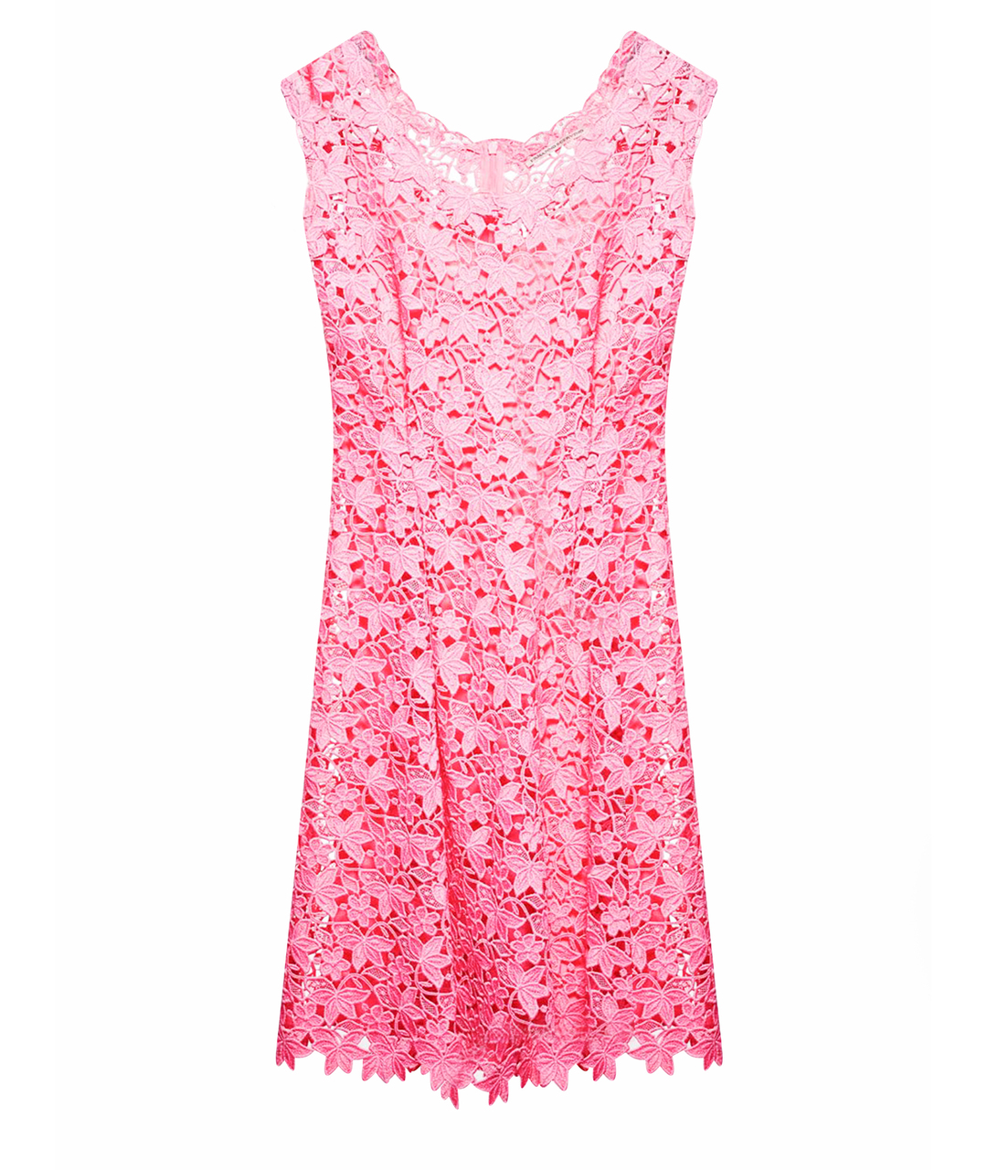 ERMANNO SCERVINO Розовое кружевное коктейльное платье, фото 1