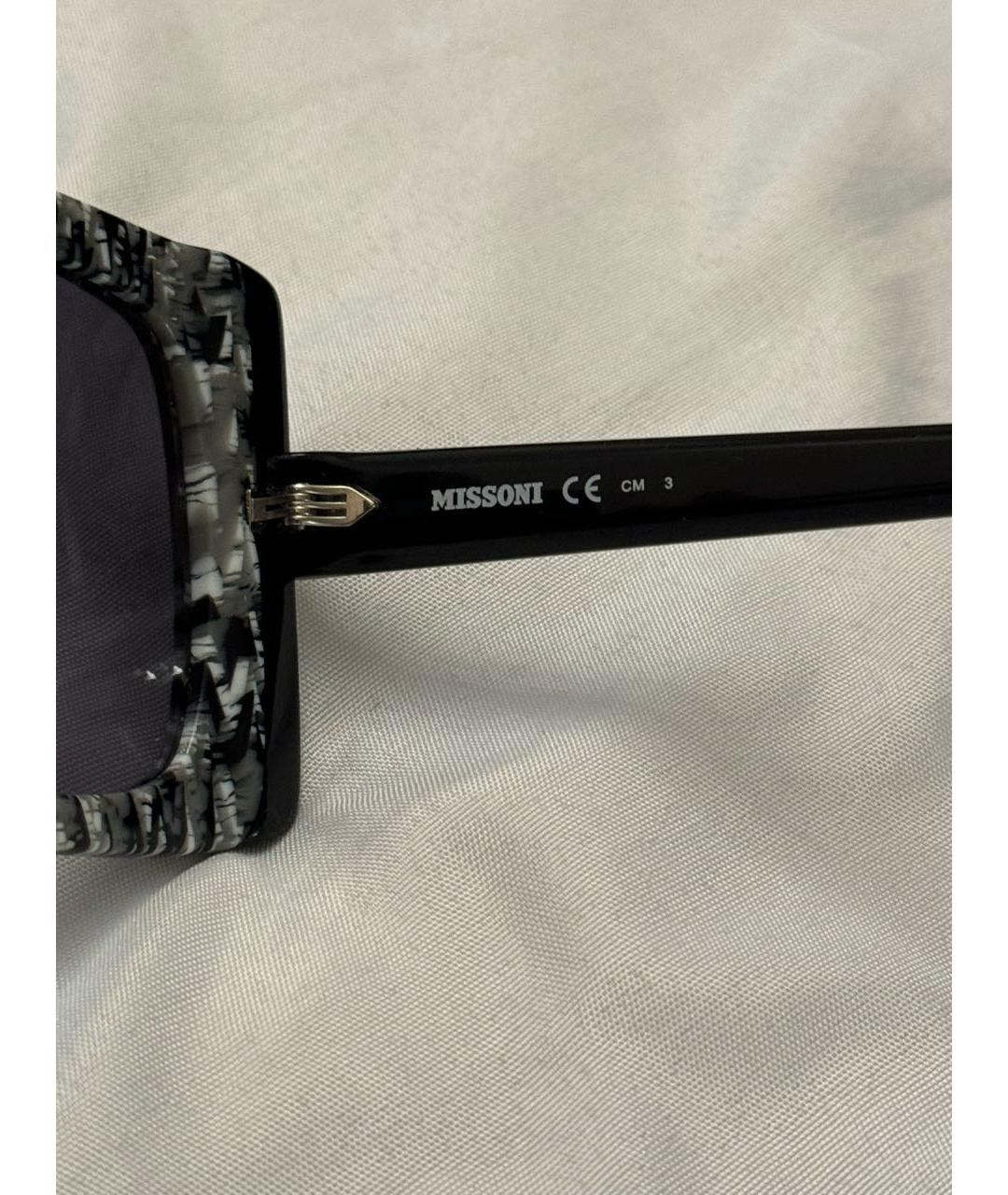 MISSONI Черные пластиковые солнцезащитные очки, фото 4