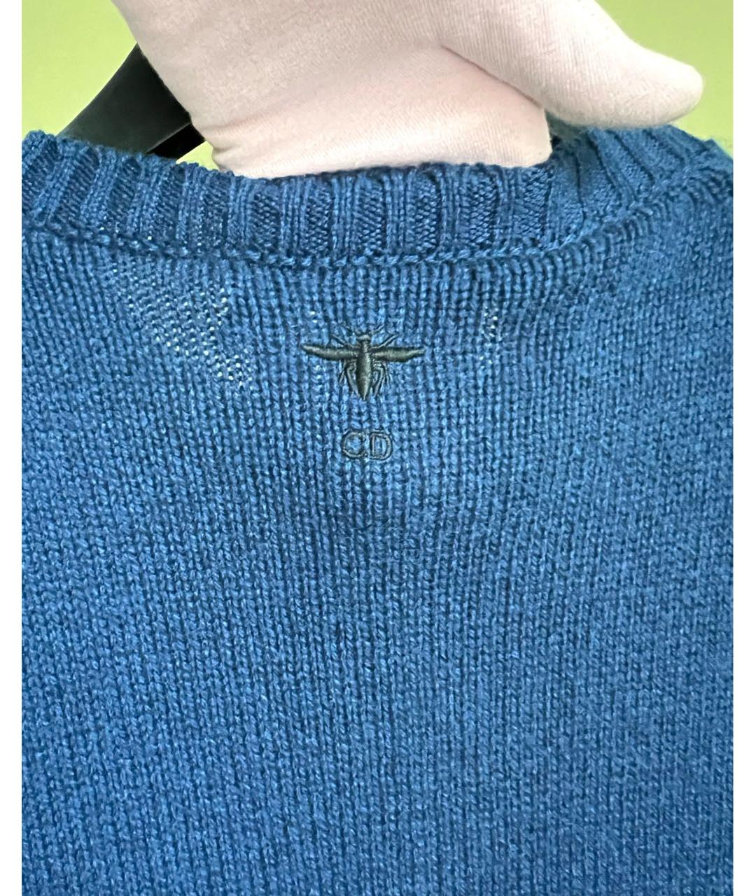 CHRISTIAN DIOR PRE-OWNED Темно-синий кашемировый джемпер / свитер, фото 5